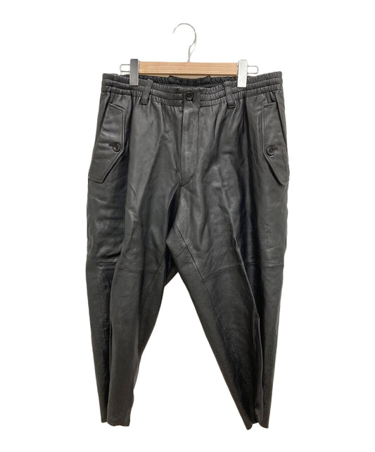 [Pre-owned] Yohji Yamamoto pour homme cropped drum leather pants HC-P35-704