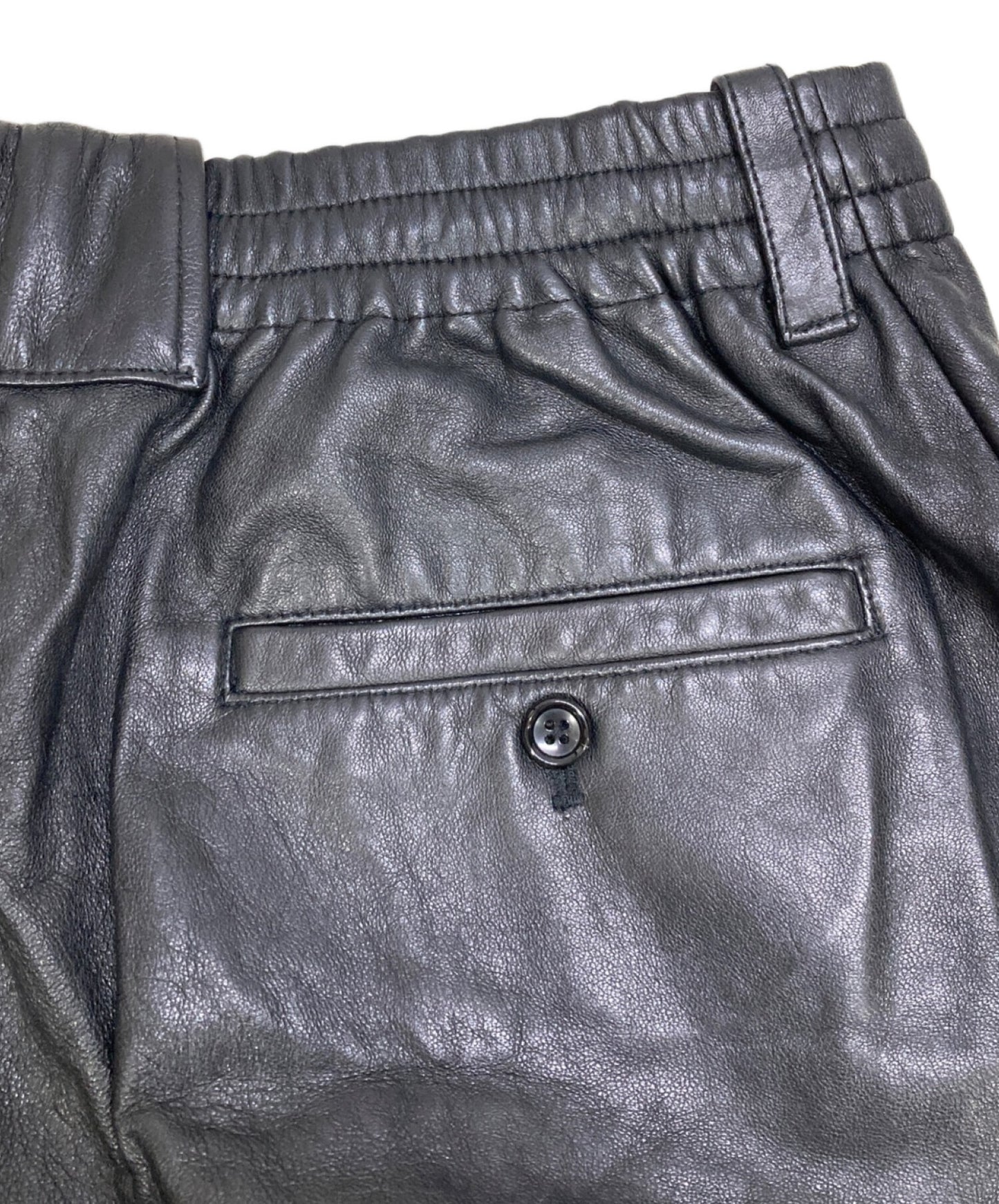 [Pre-owned] Yohji Yamamoto pour homme cropped drum leather pants HC-P35-704