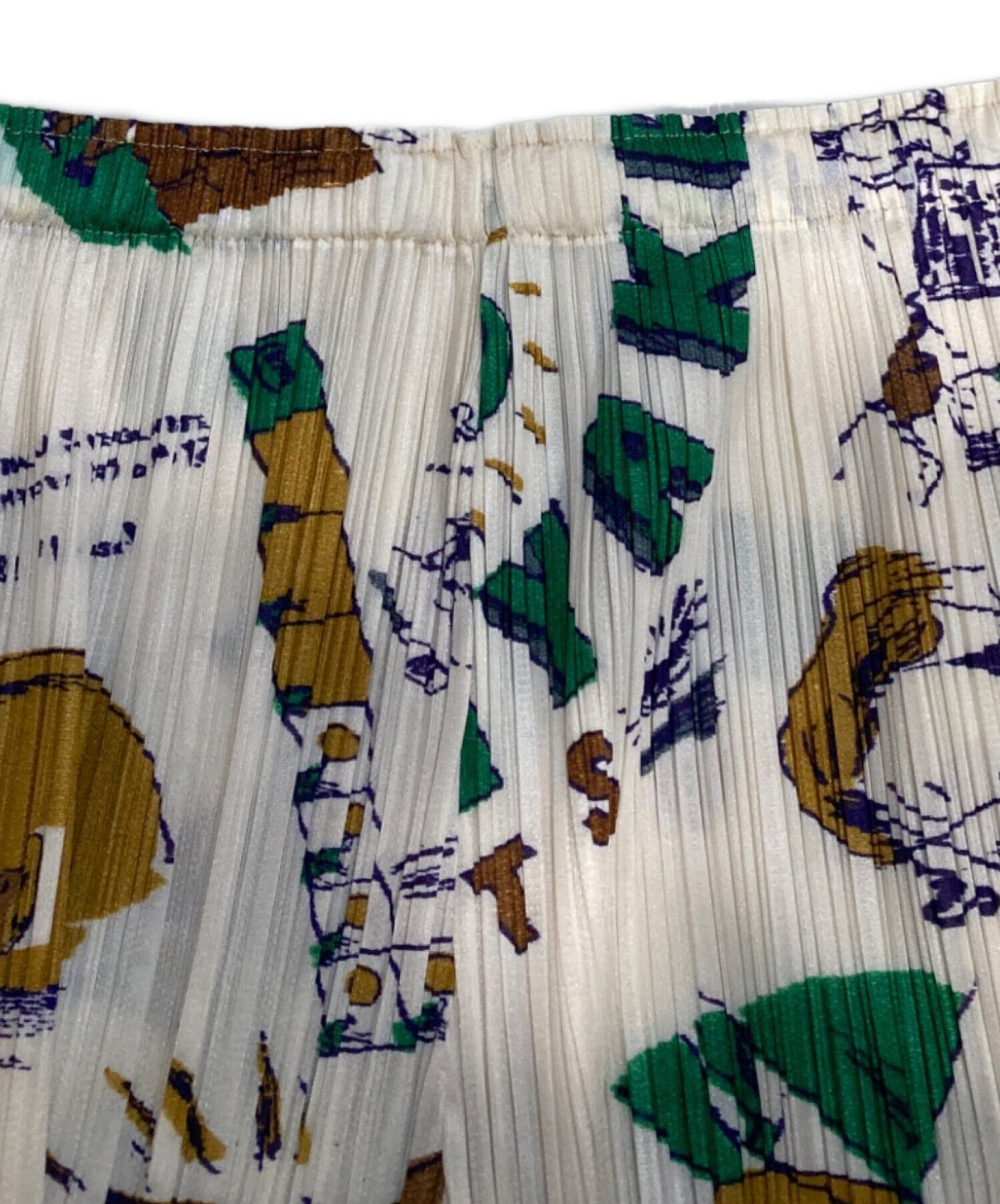 [Pre-owned] PLEATS PLEASE full-length pants with a full pattern PP31-JF832