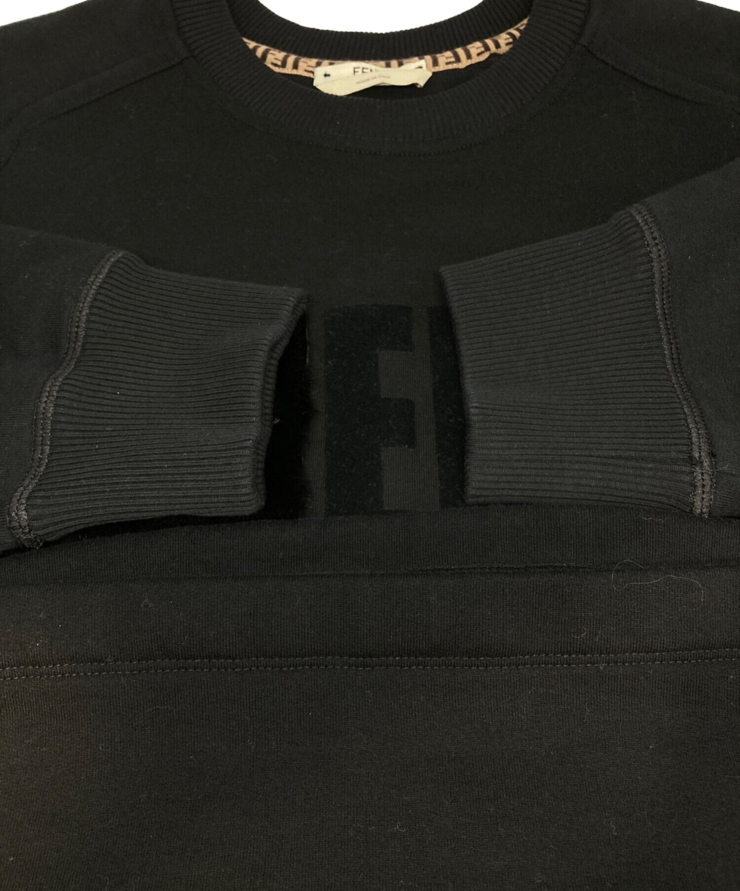 [Pre-owned] FENDI Mink Fur Side Ribbon Sweatshirt FS7186 A5GP