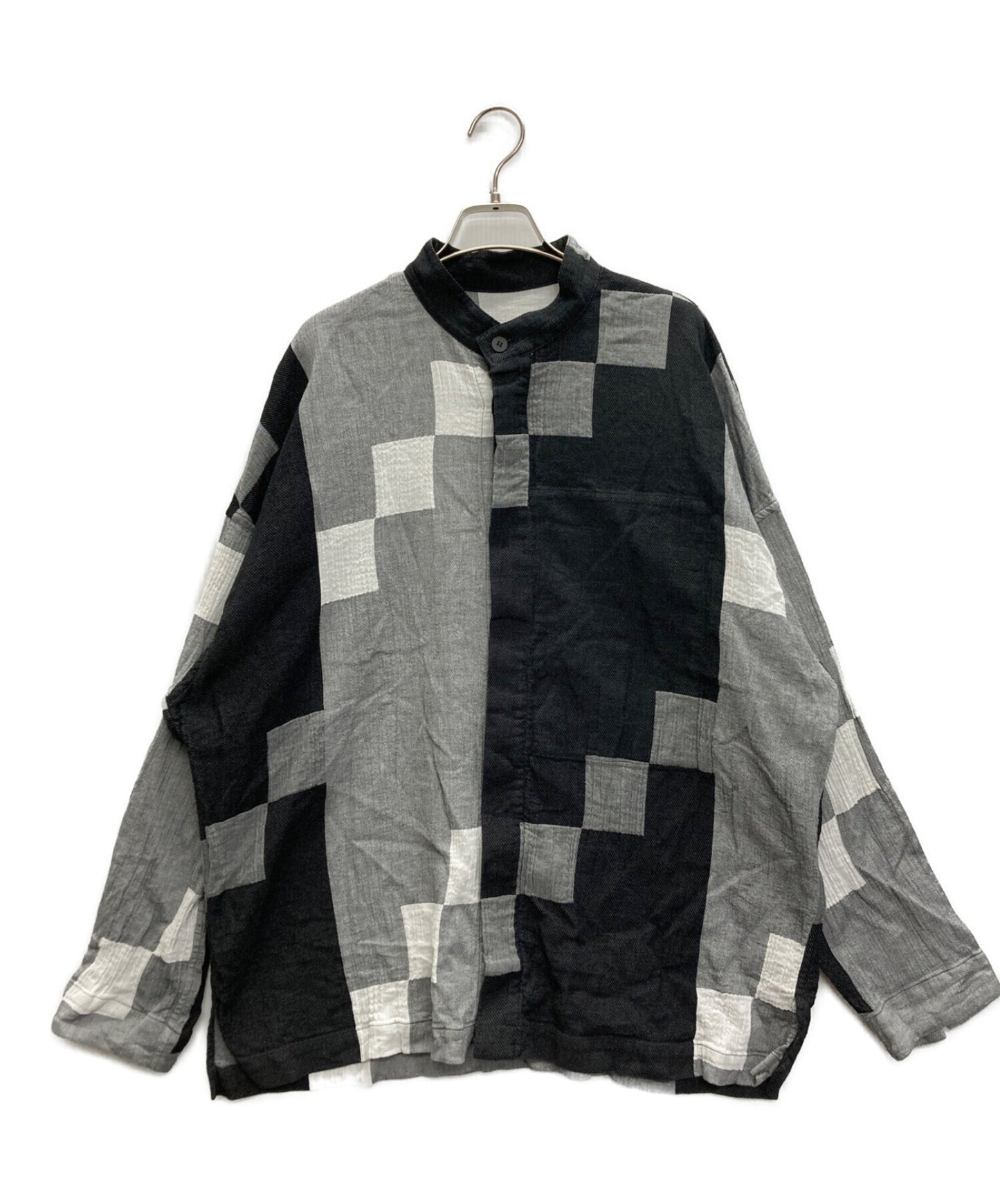 [Pre-owned] ISSEY MIYAKE MEN BLOCK CREPE SHIRT LA23FJ129