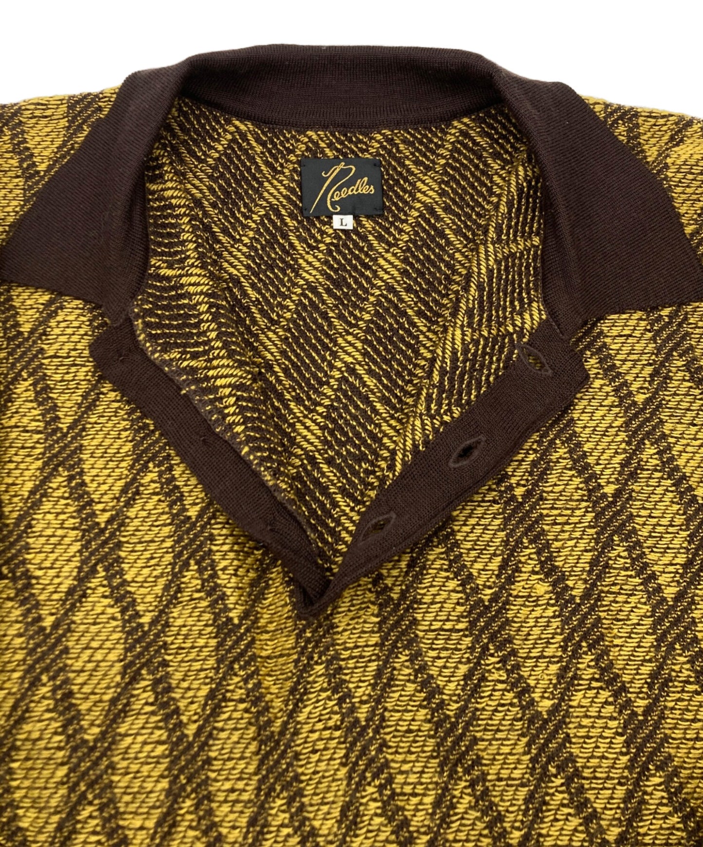 [Pre-owned] Needles knit polo shirt J0264