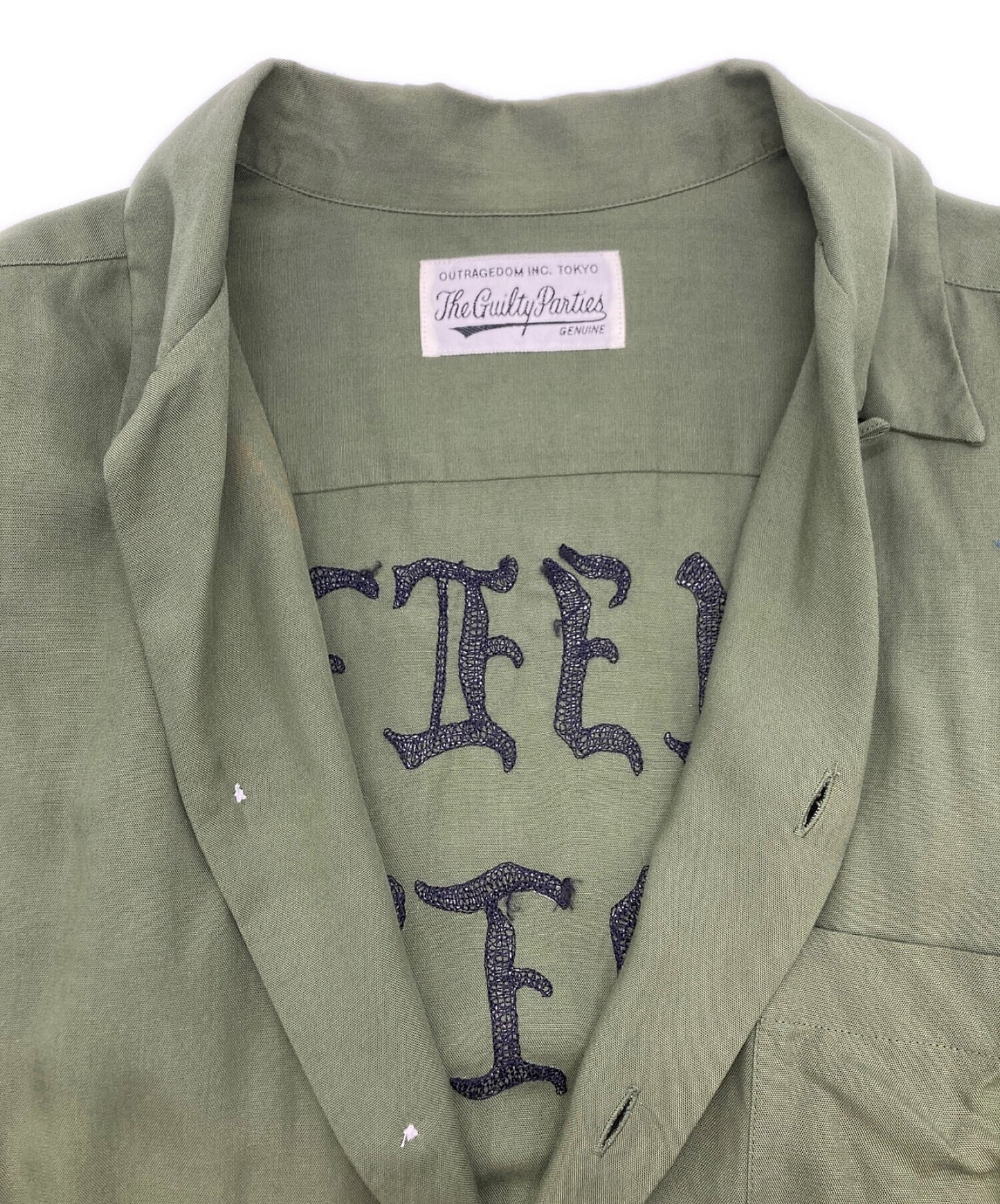 [Pre-owned] WACKO MARIA Open collar embroidered shirt