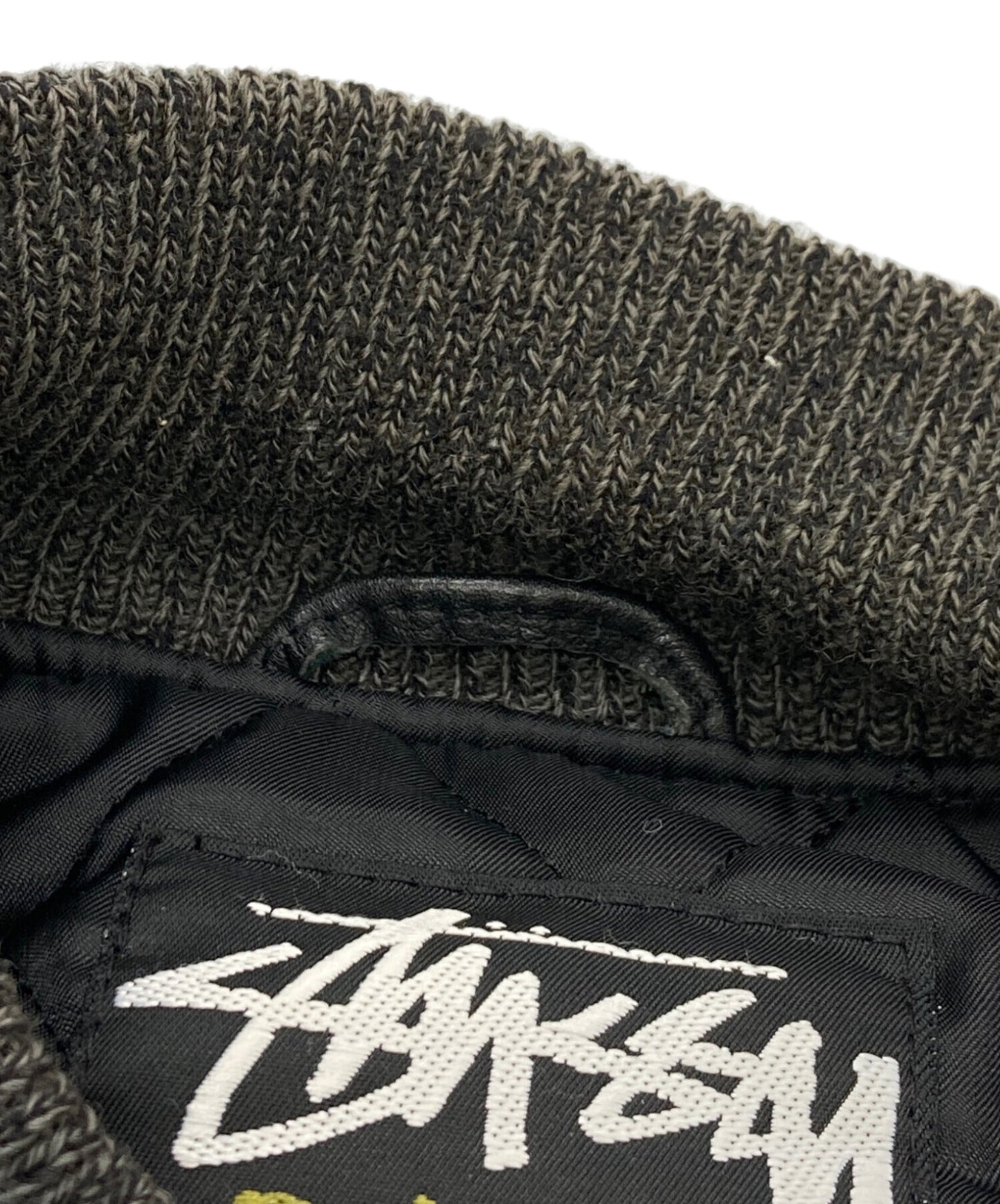 [Pre-owned] stussy Leather Switched Varsity Jacket