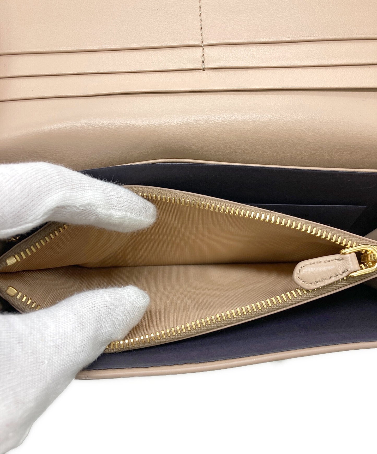 [Pre-owned] PRADA Long wallet with pass case 1MH132