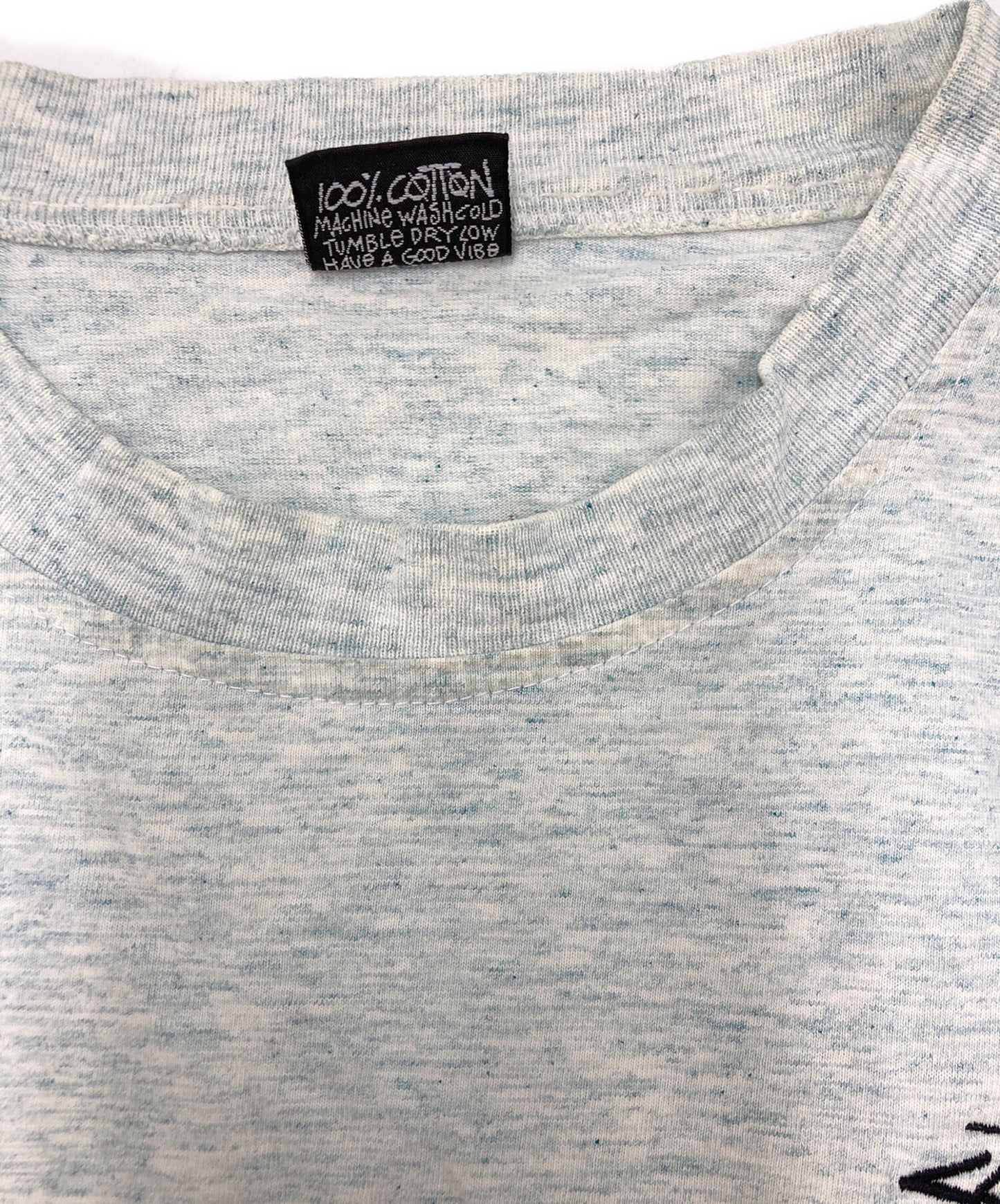 [Pre-owned] stussy 80's shadow man embroidered T-shirt