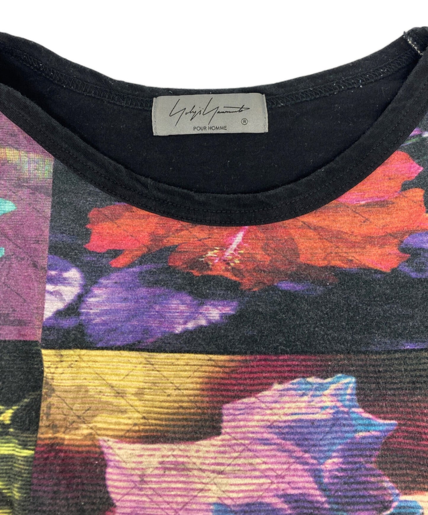 [Pre-owned] Yohji Yamamoto pour homme Flower illustrated book short sleeves HG-T65-271