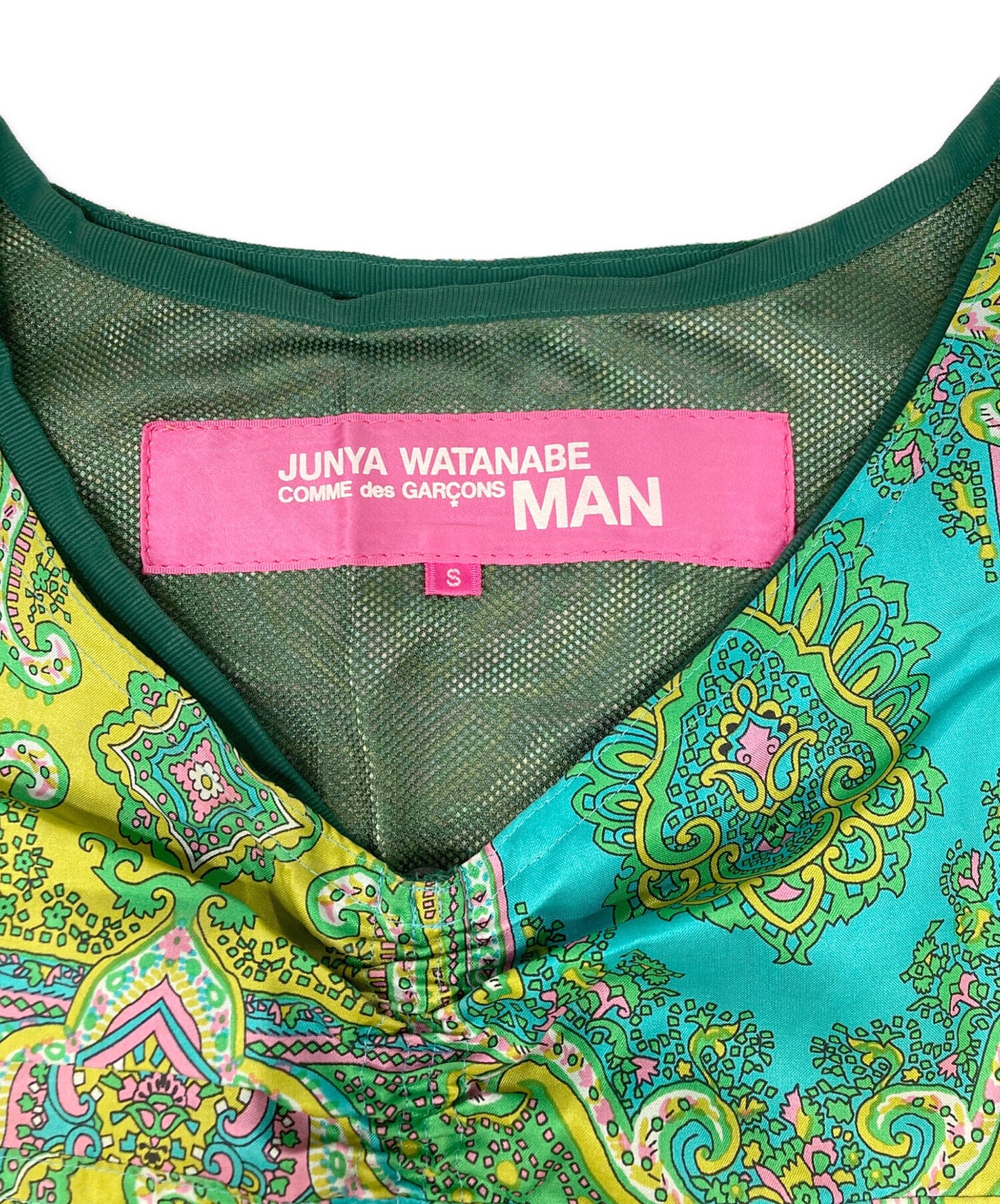 [Pre-owned] JUNYA WATANABE MAN PINK COMME des GARCONS Mesh Layer Paisley Tunic UO-O006