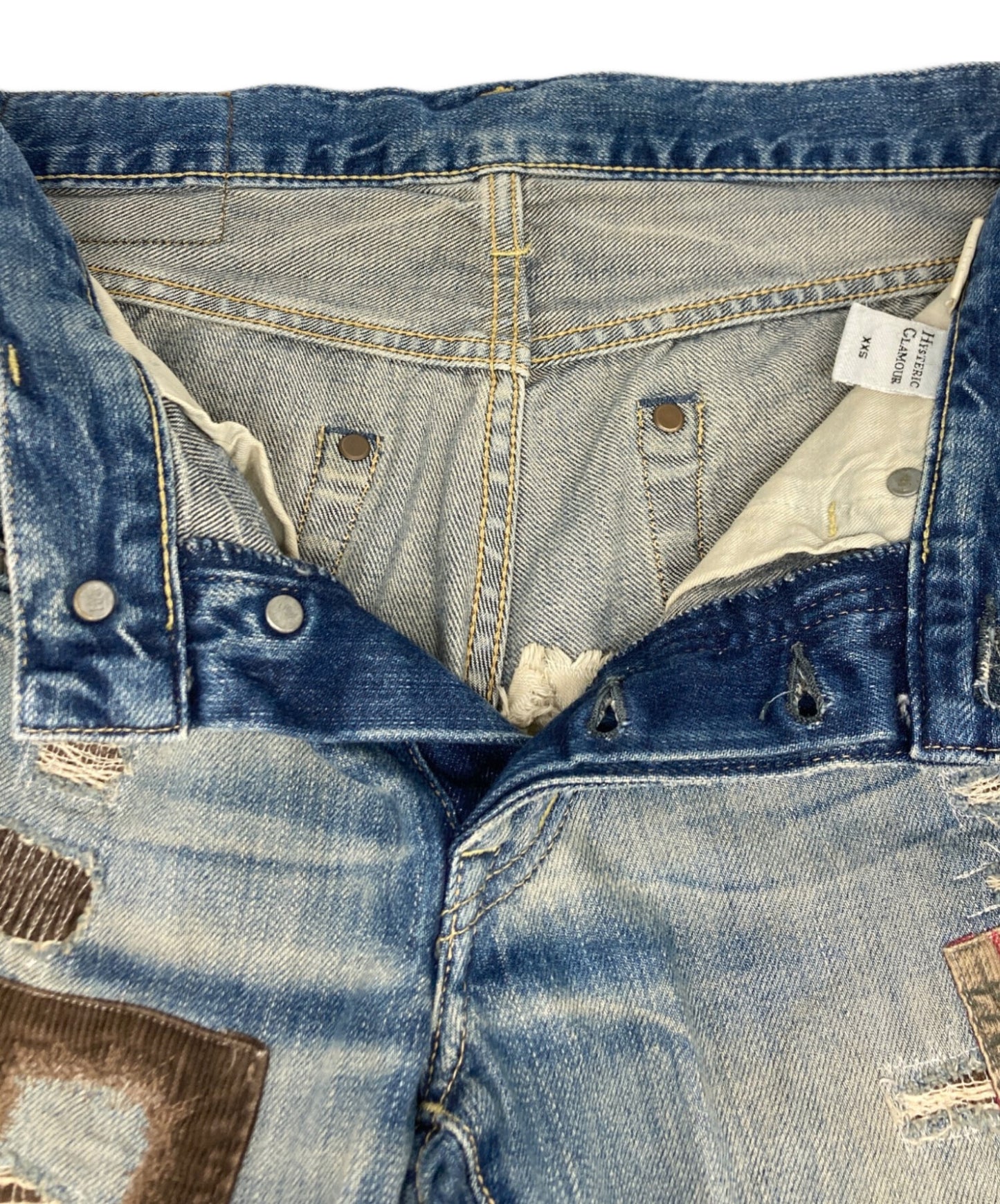 [Pre-owned] Hysteric Glamour CCR Processed Denim Straight Pants 0124AP06