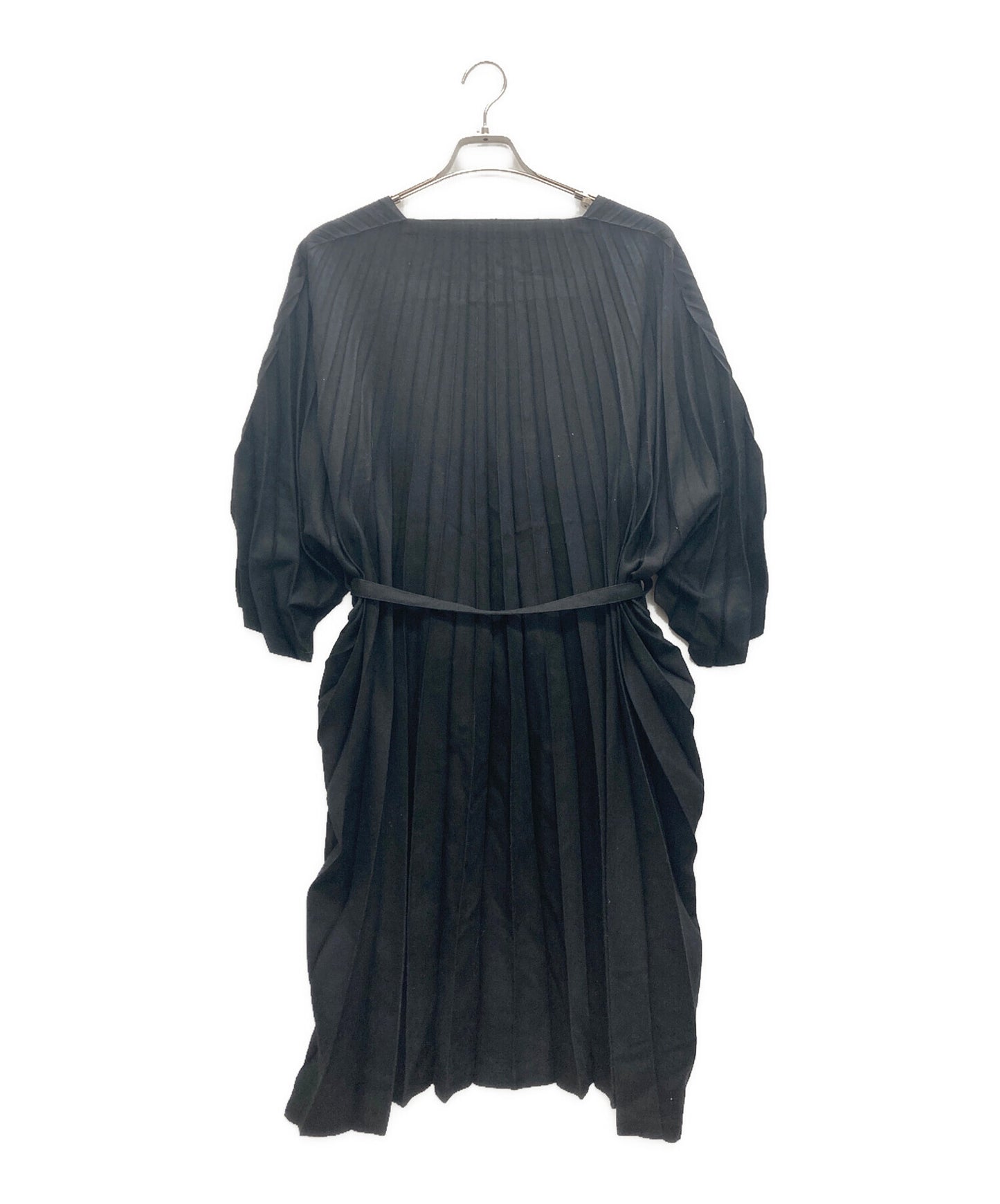 [Pre-owned] me ISSEY MIYAKE Square Neck Pleated Dress MI83FH742
