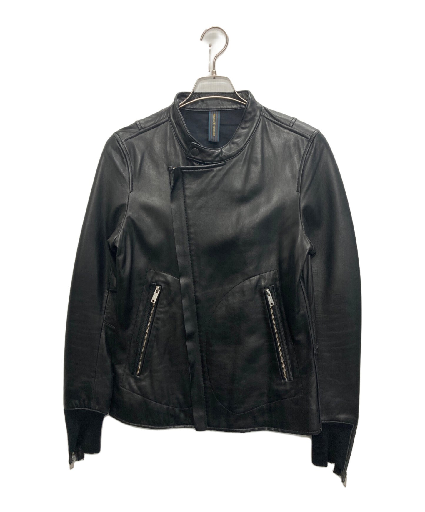 [Pre-owned] MIHARA YASUHIRO Sleeve ribbed lamb leather riders jacket 71451201