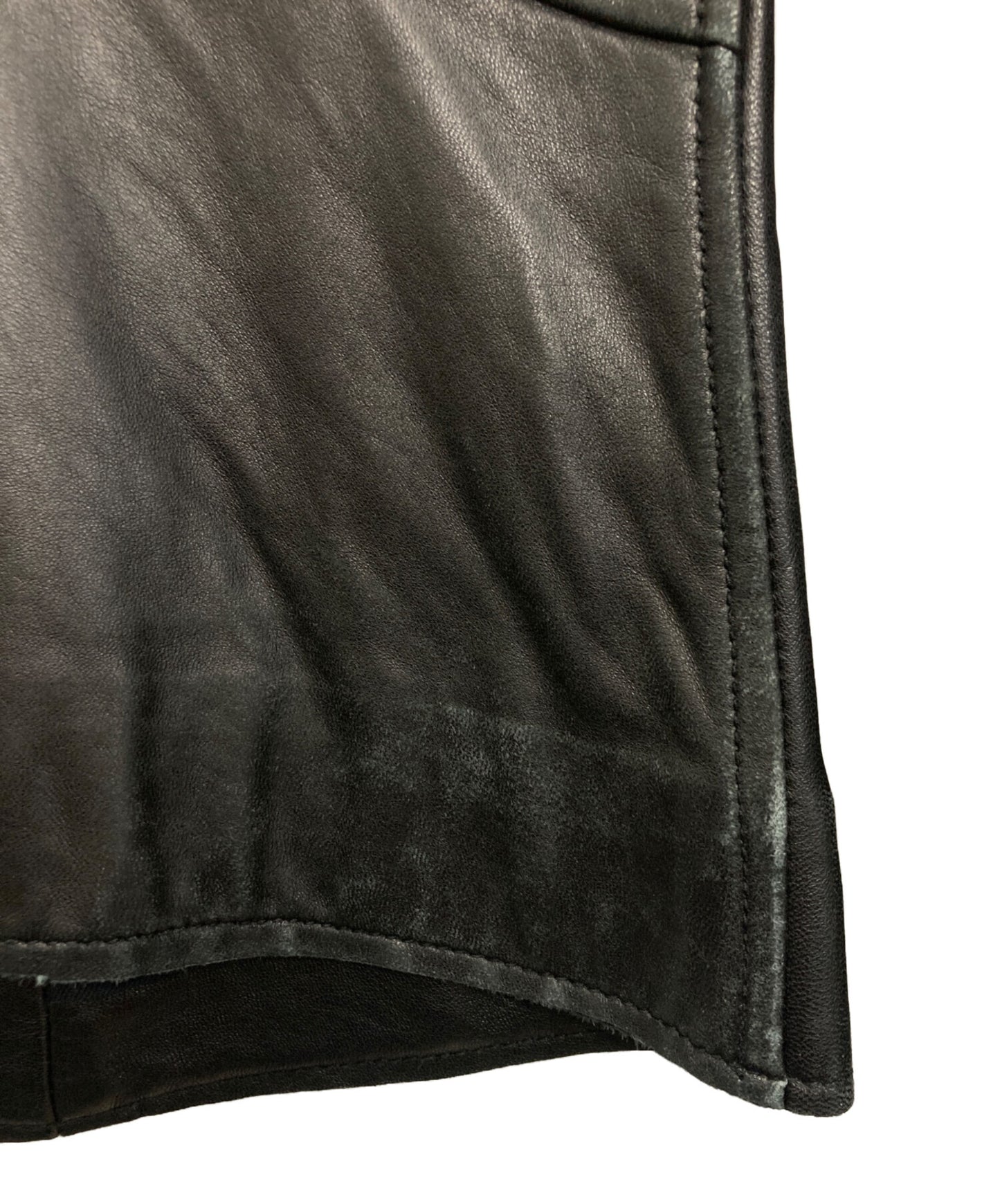 [Pre-owned] MIHARA YASUHIRO Sleeve ribbed lamb leather riders jacket 71451201