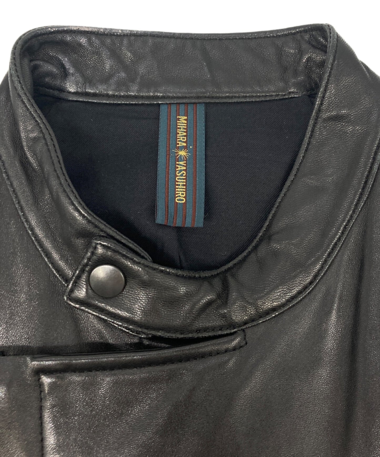 [Pre-owned] MIHARA YASUHIRO Sleeve ribbed lamb leather riders jacket 71451201