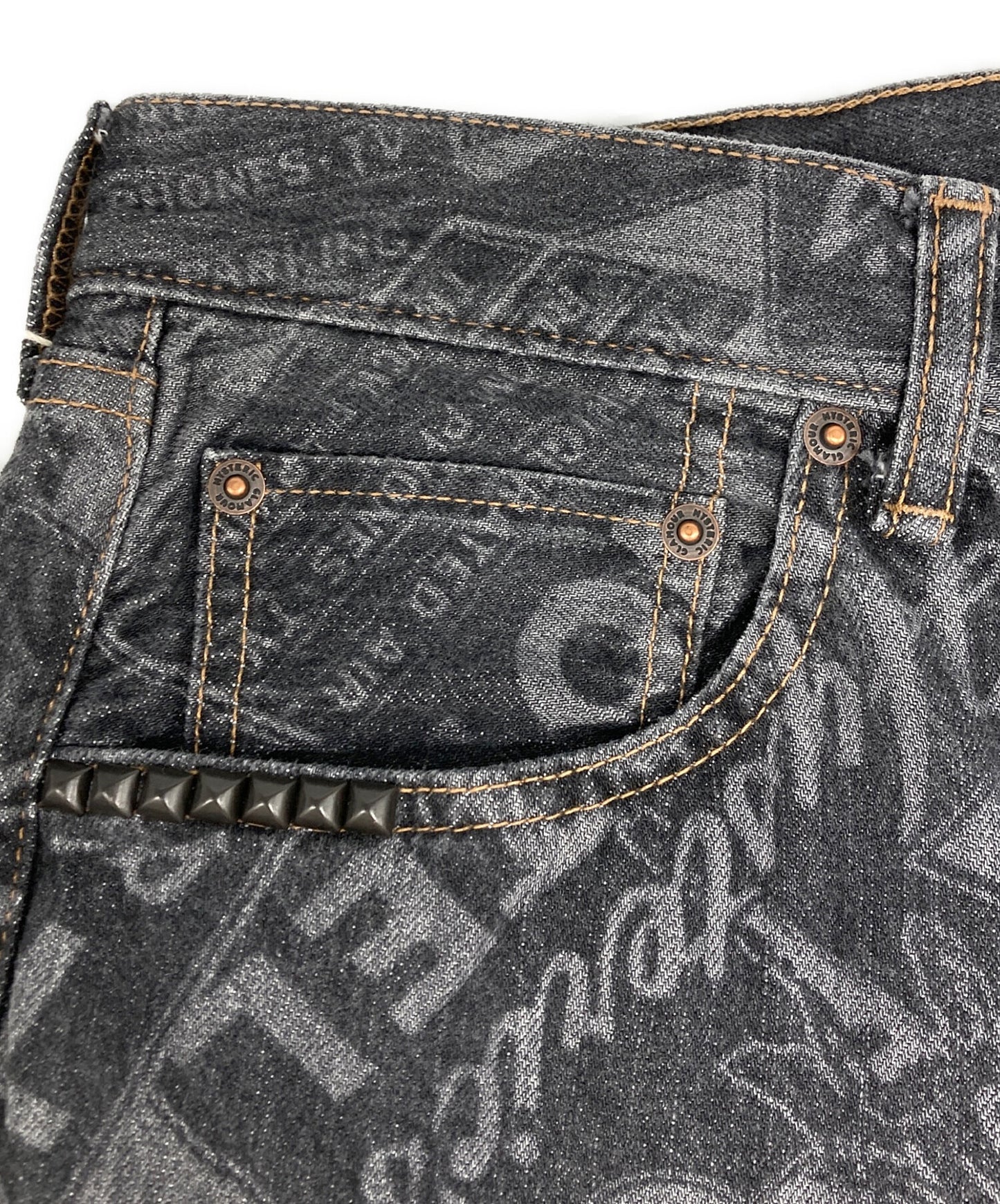 [Pre-owned] Hysteric Glamour MOTEL pattern 60S XX straight denim pants 02241AP02