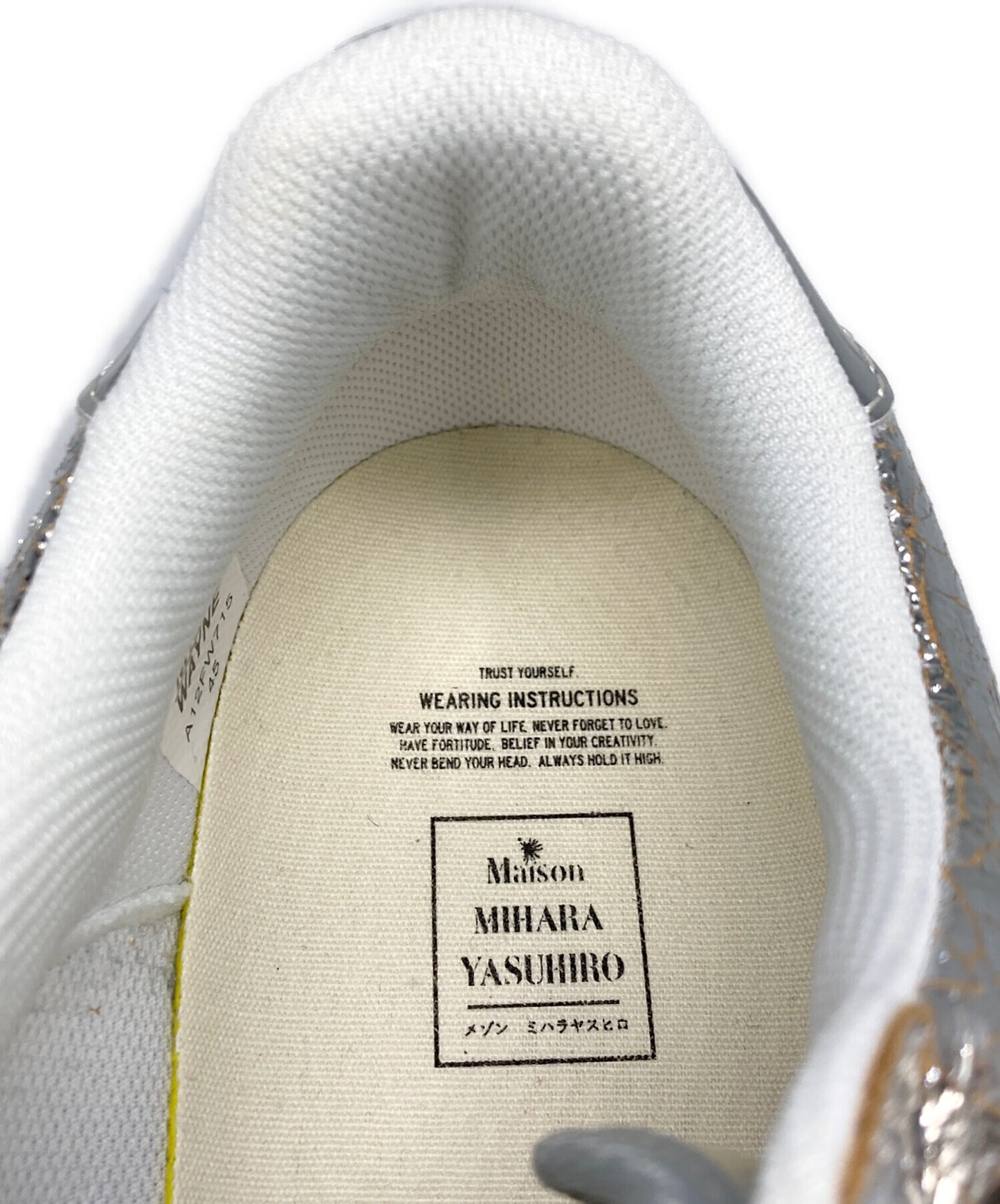 [Pre-owned] MIHARA YASUHIRO WAYNE OG Sole Cracking Leather Low-top Sneaker A12FW715