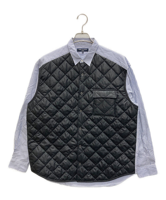 [Pre-owned] COMME des GARCONS HOMME Striped Shirt with Quilted Switching HL-B018