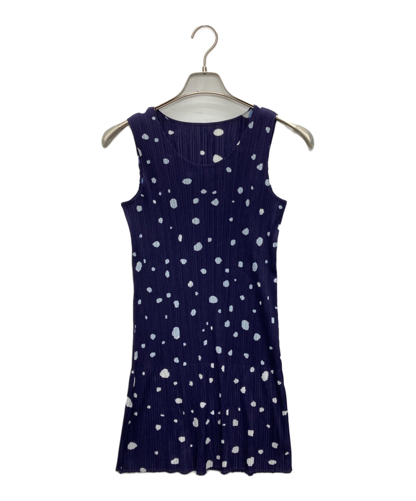 [Pre-owned] PLEATS PLEASE Dotted Sleeveless Pleated Tunic PP93-JK736
