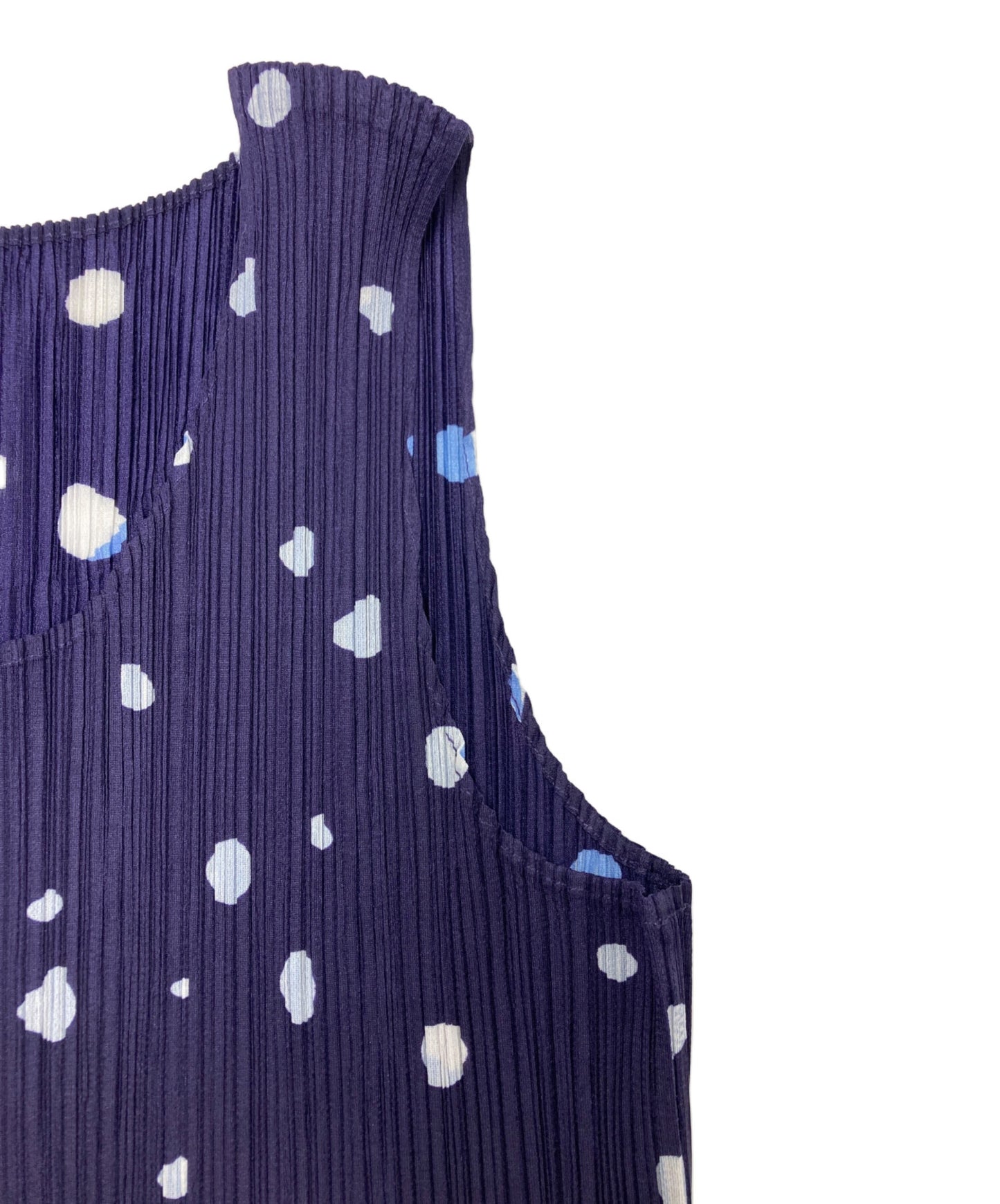 [Pre-owned] PLEATS PLEASE Dotted Sleeveless Pleated Tunic PP93-JK736