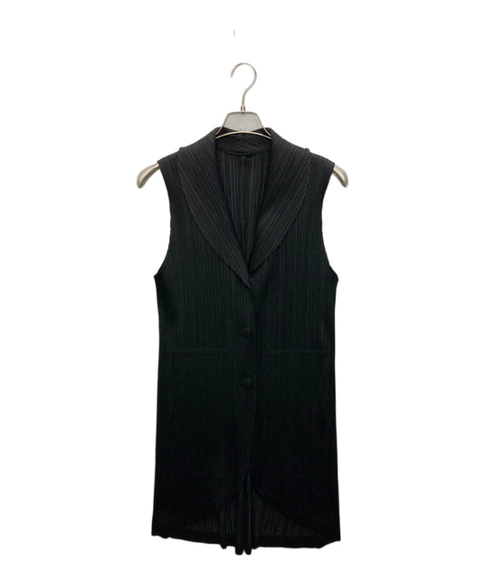 [Pre-owned] PLEATS PLEASE Sleeveless Pleated Long Cardigan PP91-JE523