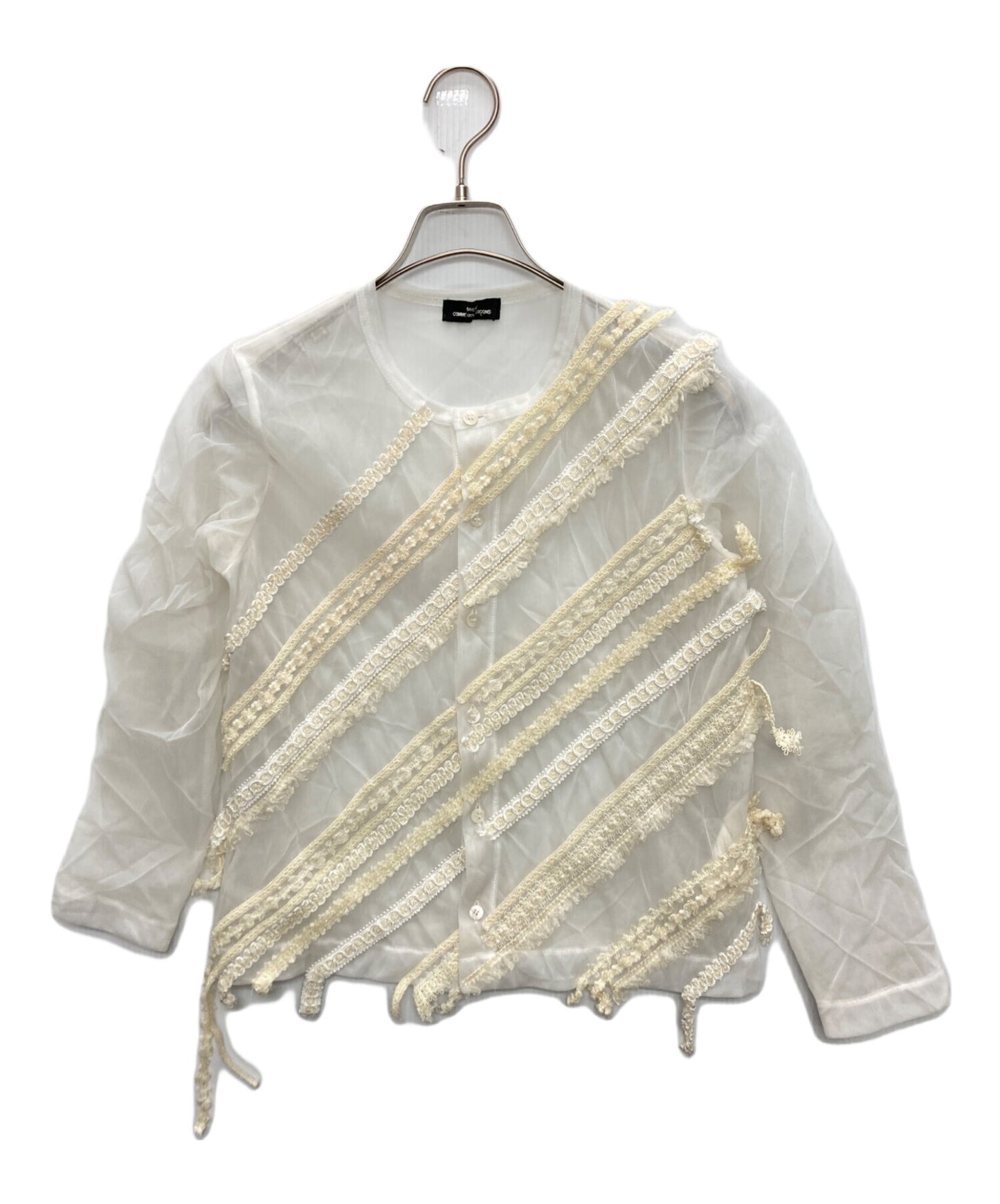 [Pre-owned] tricot COMME des GARCONS Tulle Decorated Cardigan TE-T047