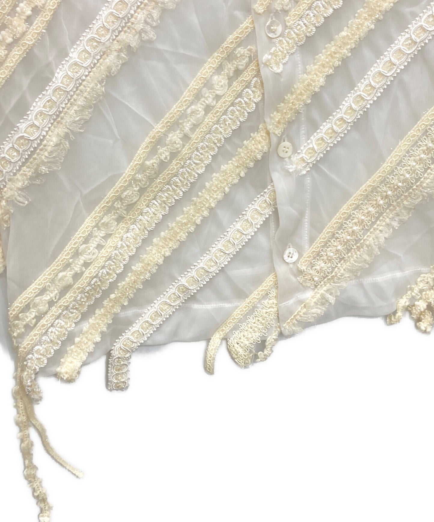 [Pre-owned] tricot COMME des GARCONS Tulle Decorated Cardigan TE-T047