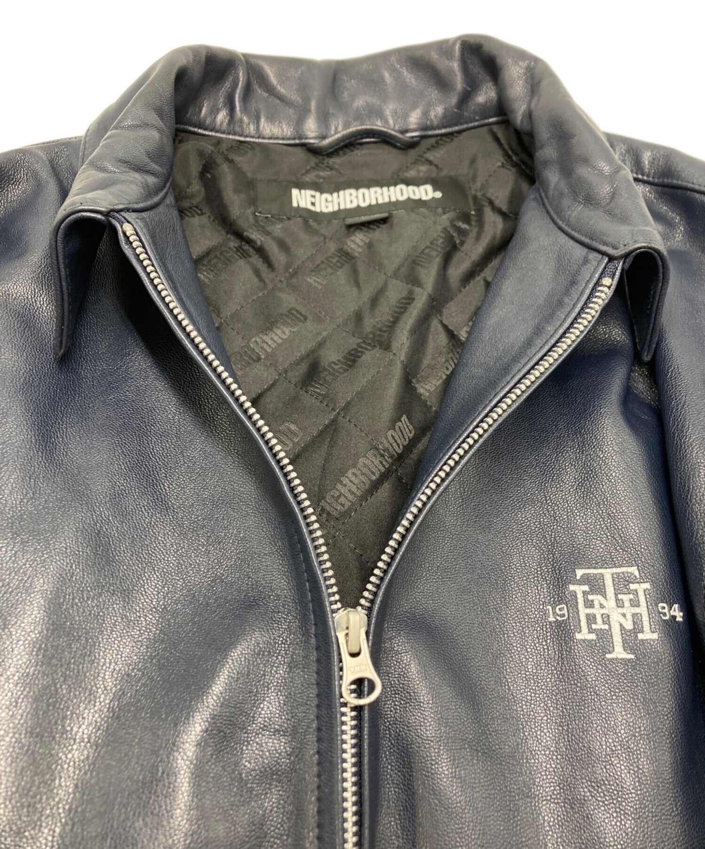 [Pre-owned] NEIGHBORHOOD LEATHER ZIP WORK JACKET 232SZNH-JKM02