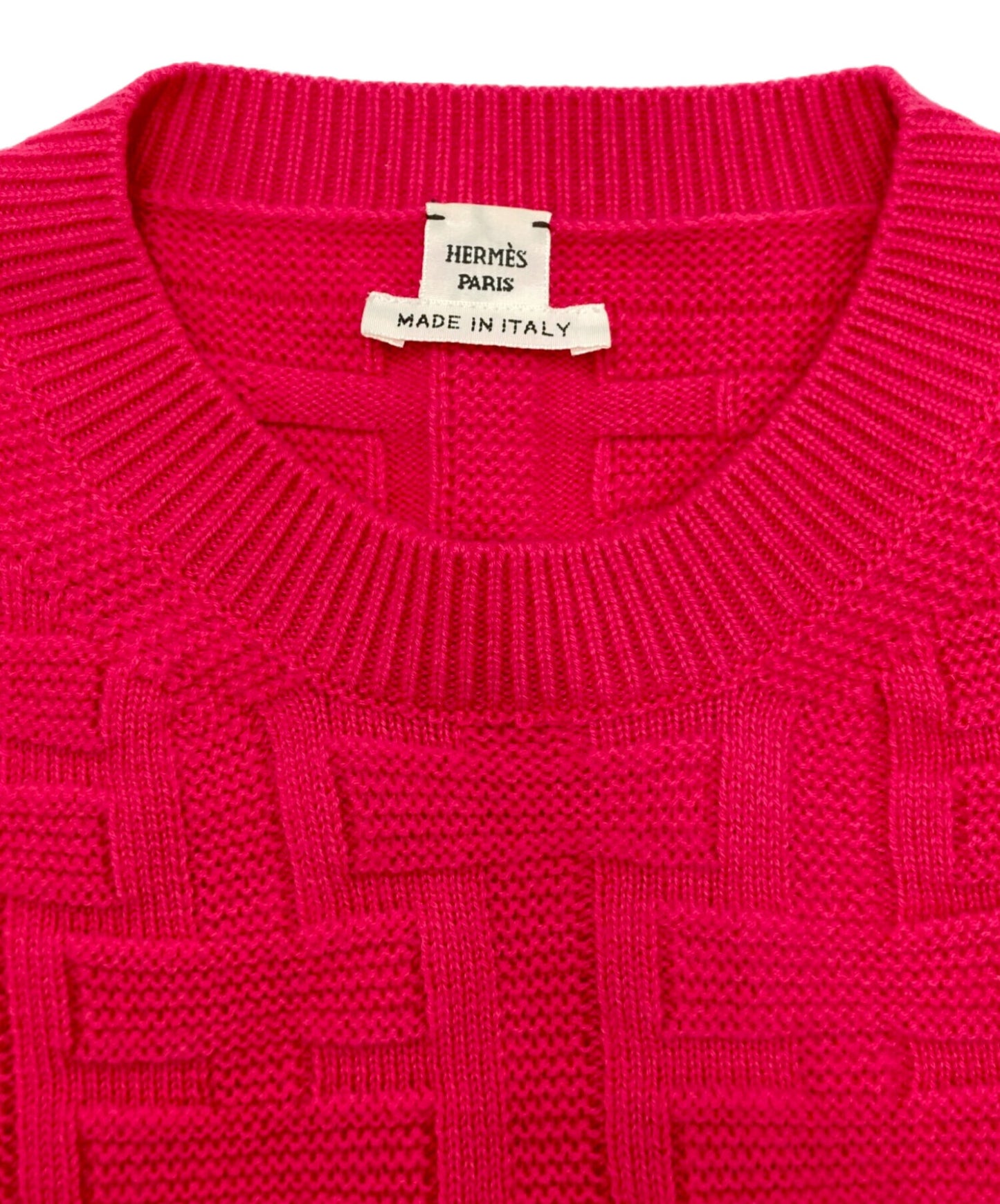 [Pre-owned] HERMES Ash Wool Knitted Sweater 2H2630DA