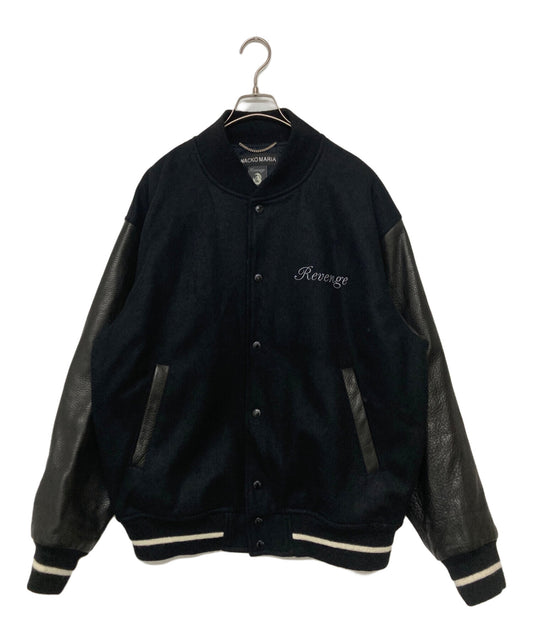[Pre-owned] WACKO MARIA LEATHER VARSITY JACKET