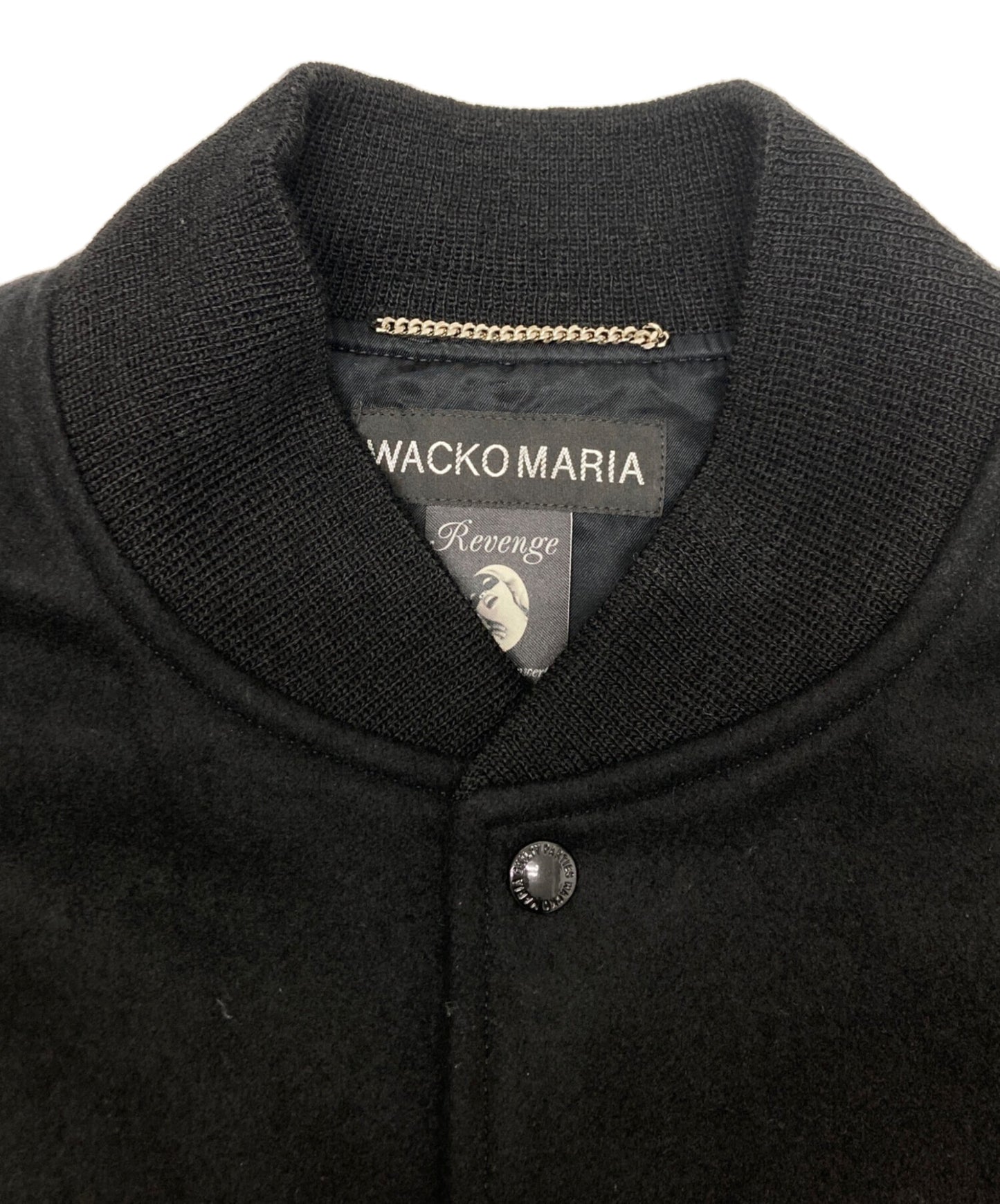 [Pre-owned] WACKO MARIA LEATHER VARSITY JACKET
