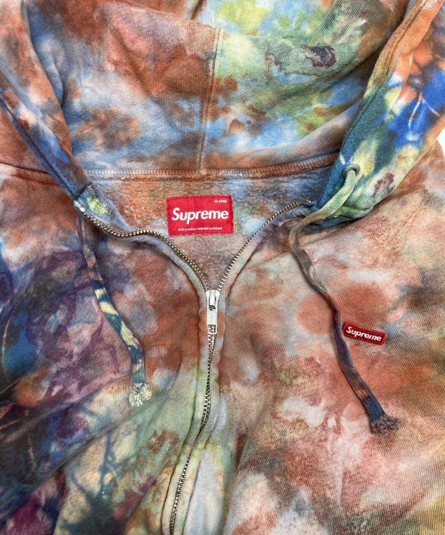 [Pre-owned] SUPREME Overdyed SmallBox Zipup Hoodie