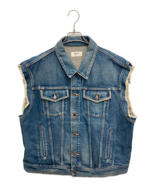[Pre-owned] CELINE Studded denim vest