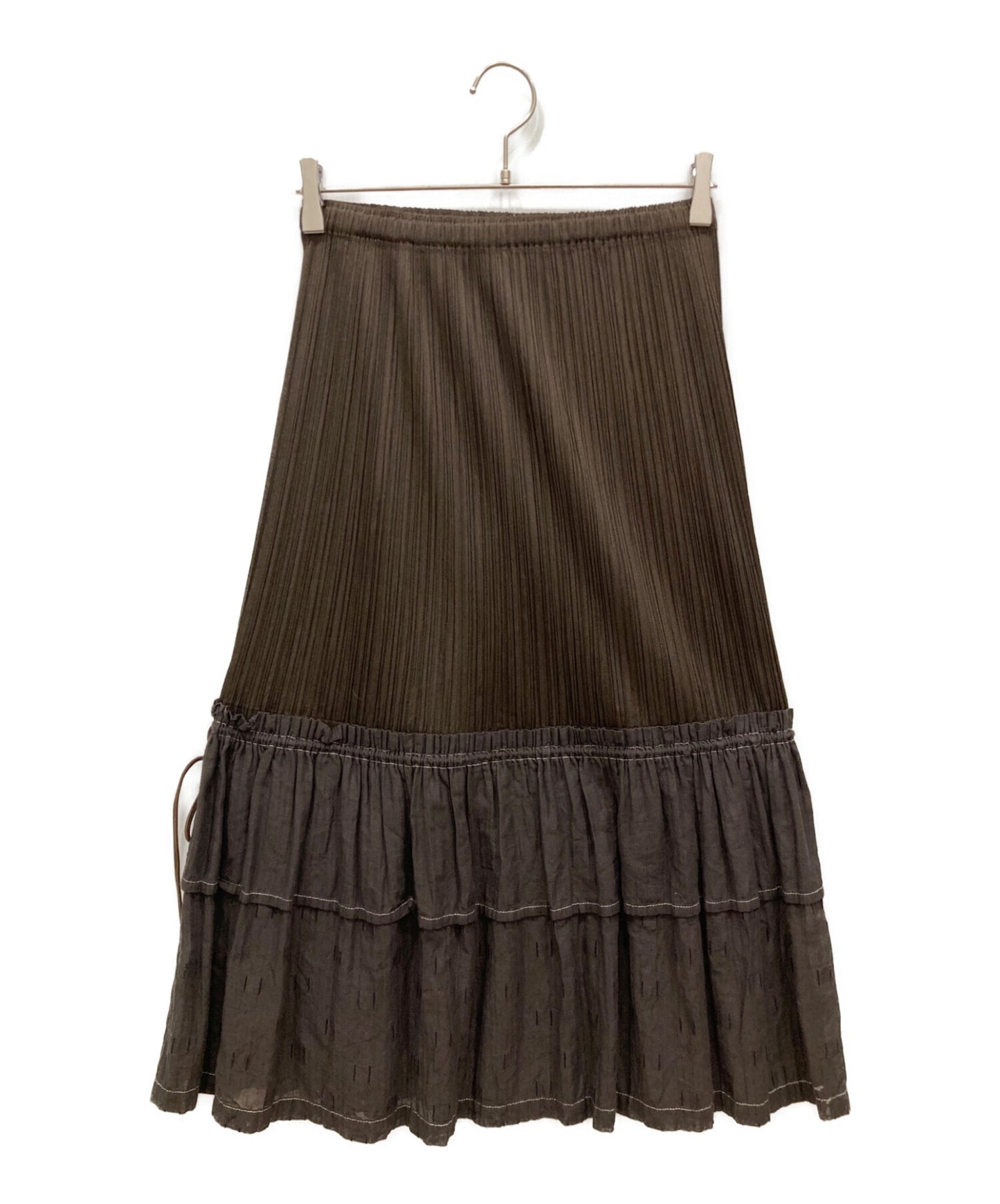 [Pre-owned] PLEATS PLEASE Pleated skirt with drawstring switching