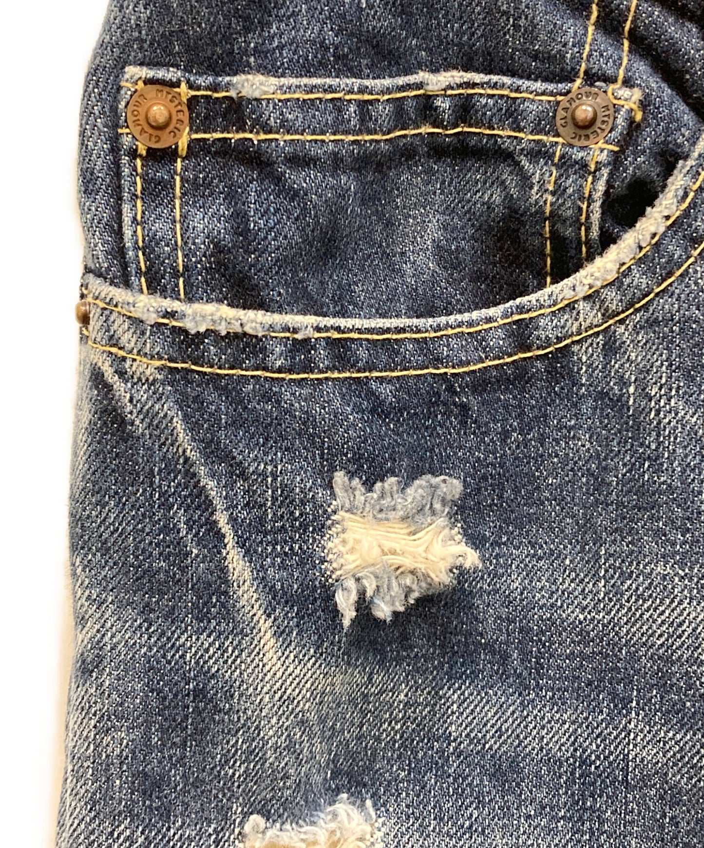 [Pre-owned] Hysteric Glamour Damaged denim pants