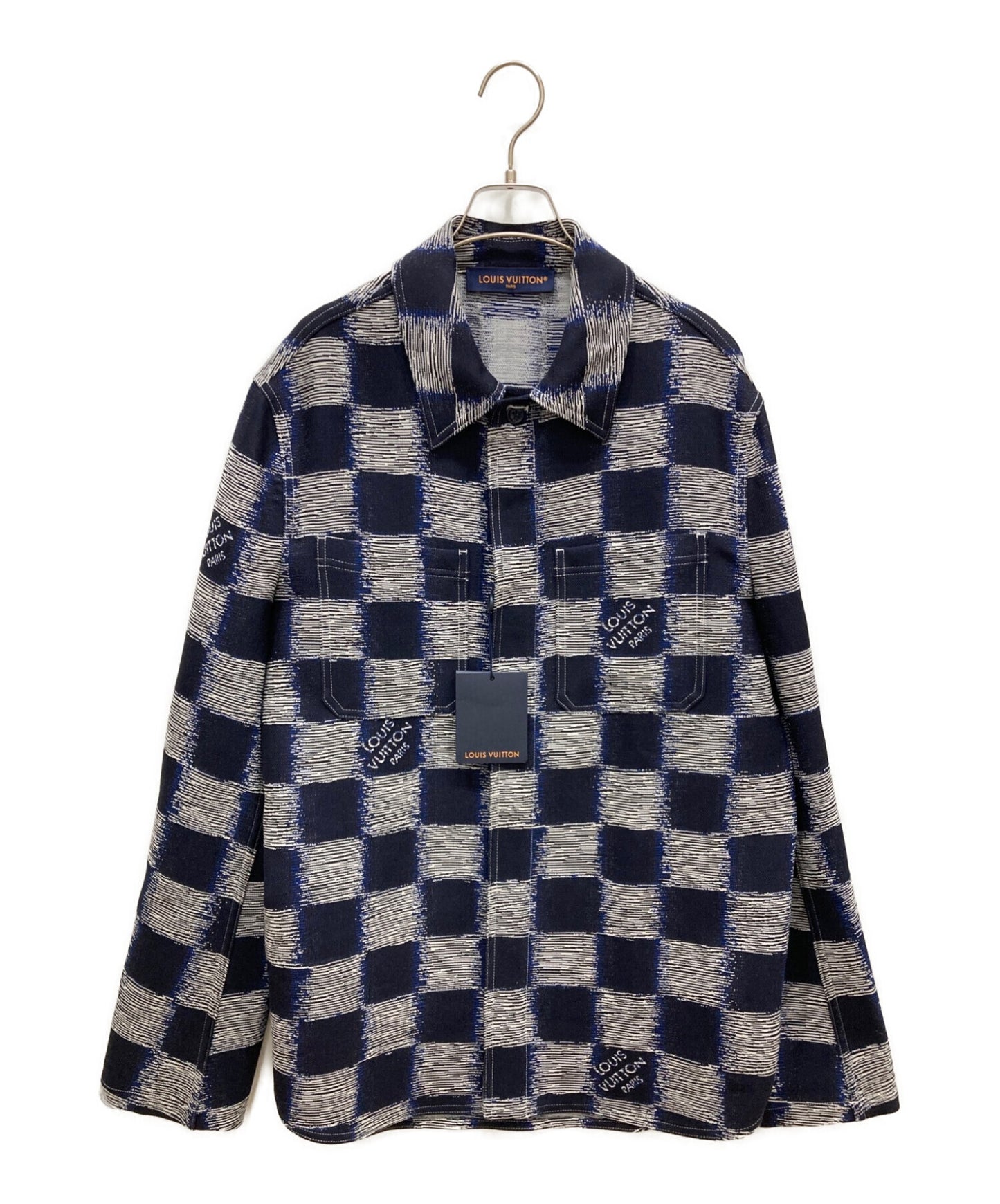[Pre-owned] LOUIS VUITTON 23AW Damier Wool Over Shirt 1AFAUL Damier Wool Over Shirt RM241M FVD HQS04W