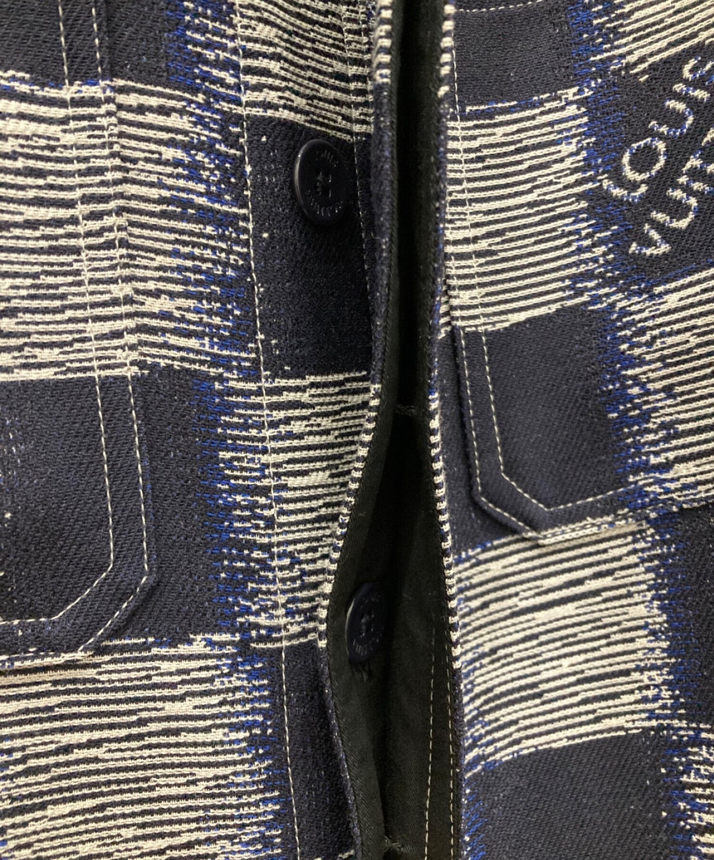 [Pre-owned] LOUIS VUITTON 23AW Damier Wool Over Shirt 1AFAUL Damier Wool Over Shirt RM241M FVD HQS04W