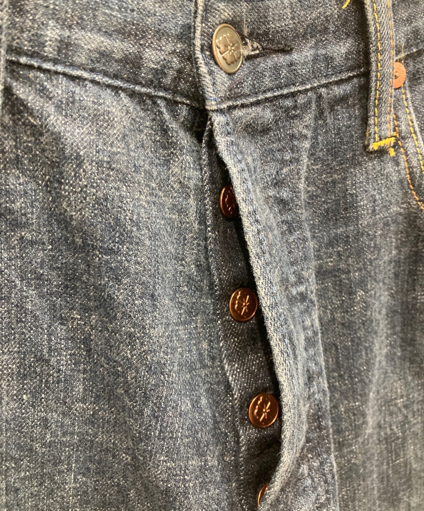 [Pre-owned] EVISU Big Seagull Painted Denim Pants