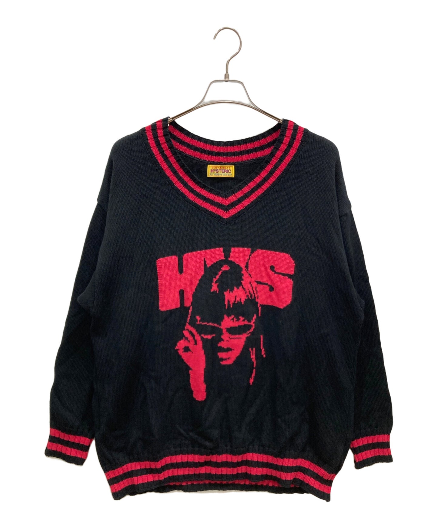 [Pre-owned] Hysteric Glamour 23AW MAXIMUM ROCK jacquard tilden oversized sweater 01233NS04