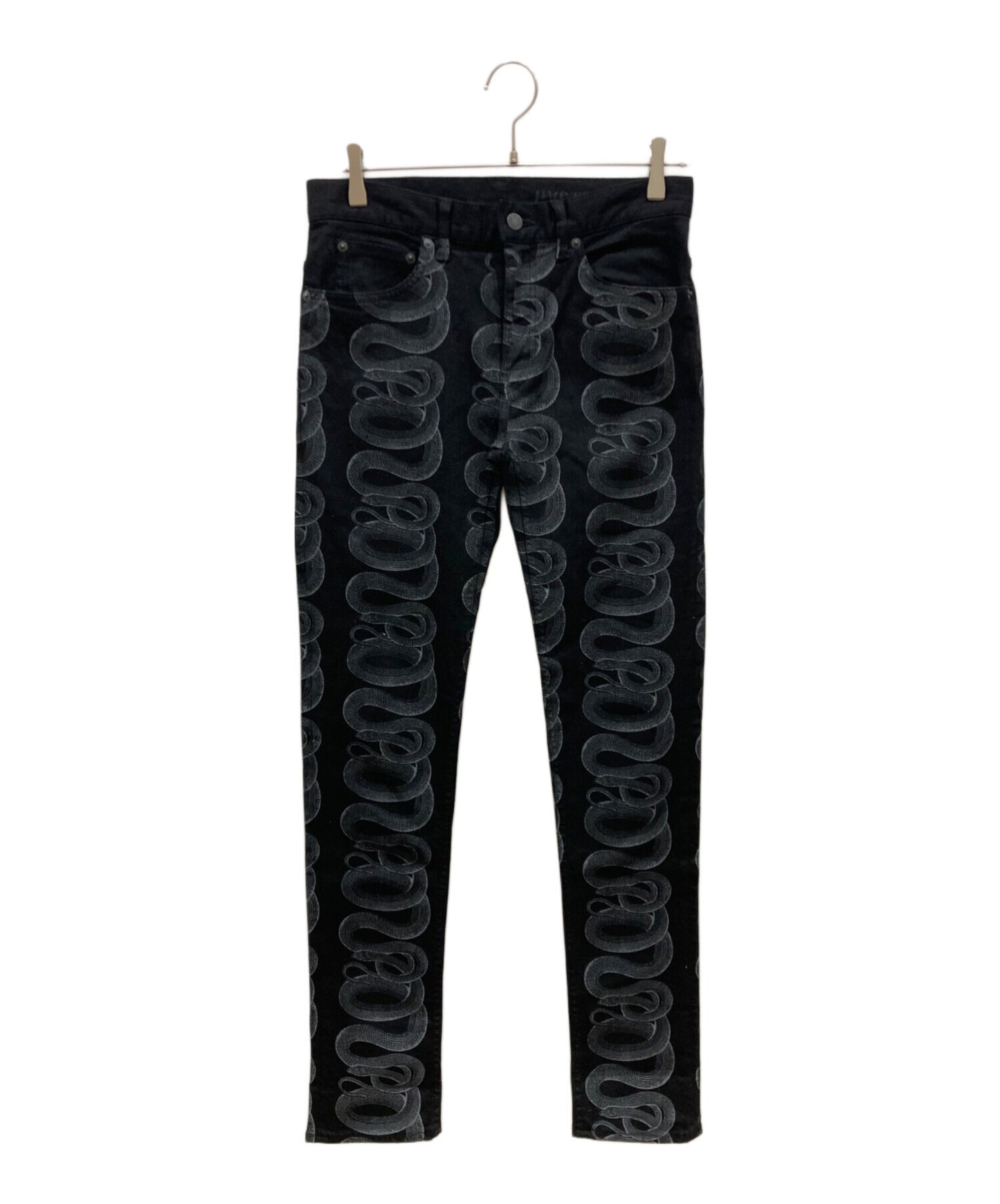 [Pre-owned] Hysteric Glamour SNAKE LOOP pattern skinny denim pants 01222AP03