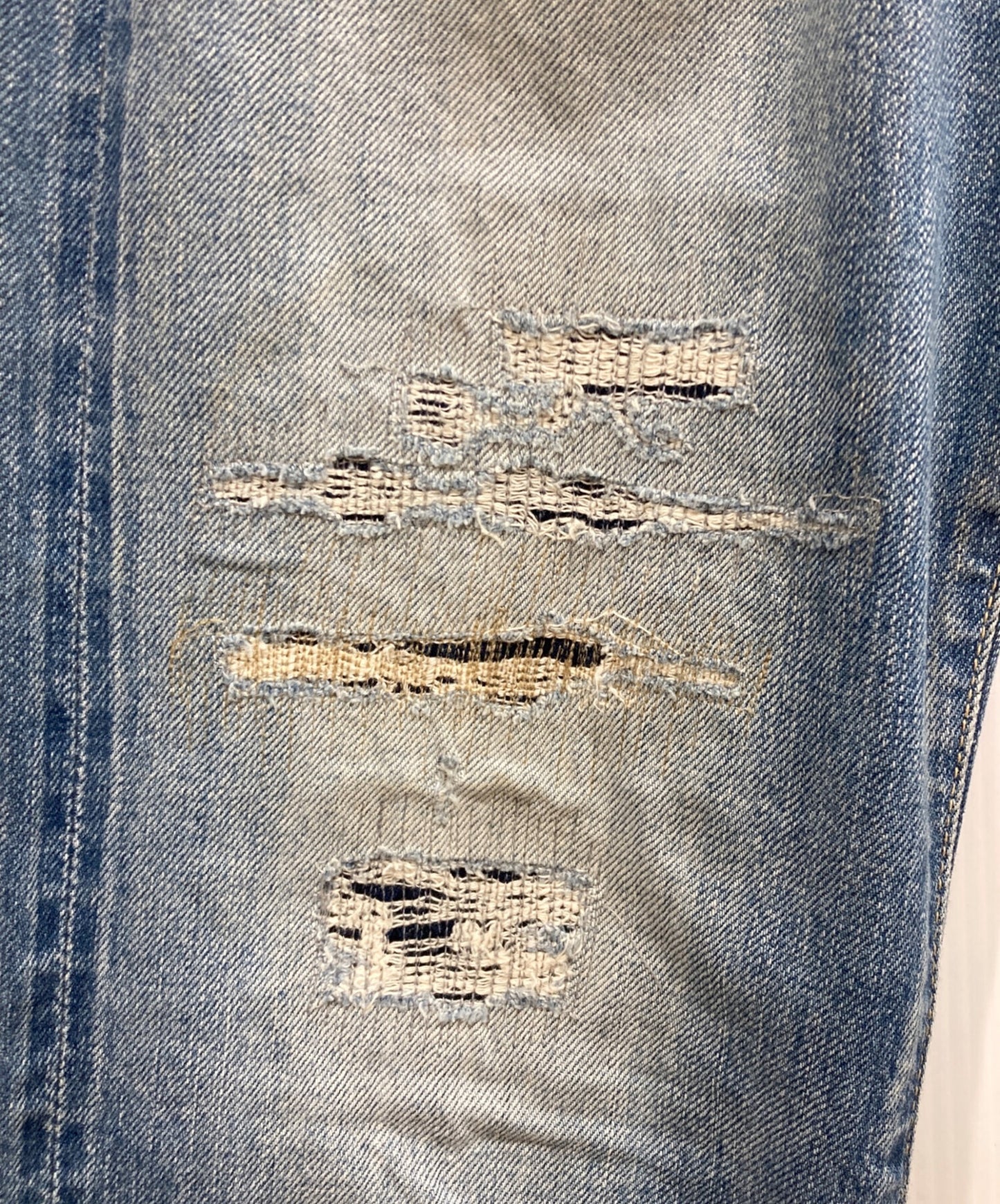 [Pre-owned] Hysteric Glamour Vintage Processed Studded Denim Pants 0121AP05