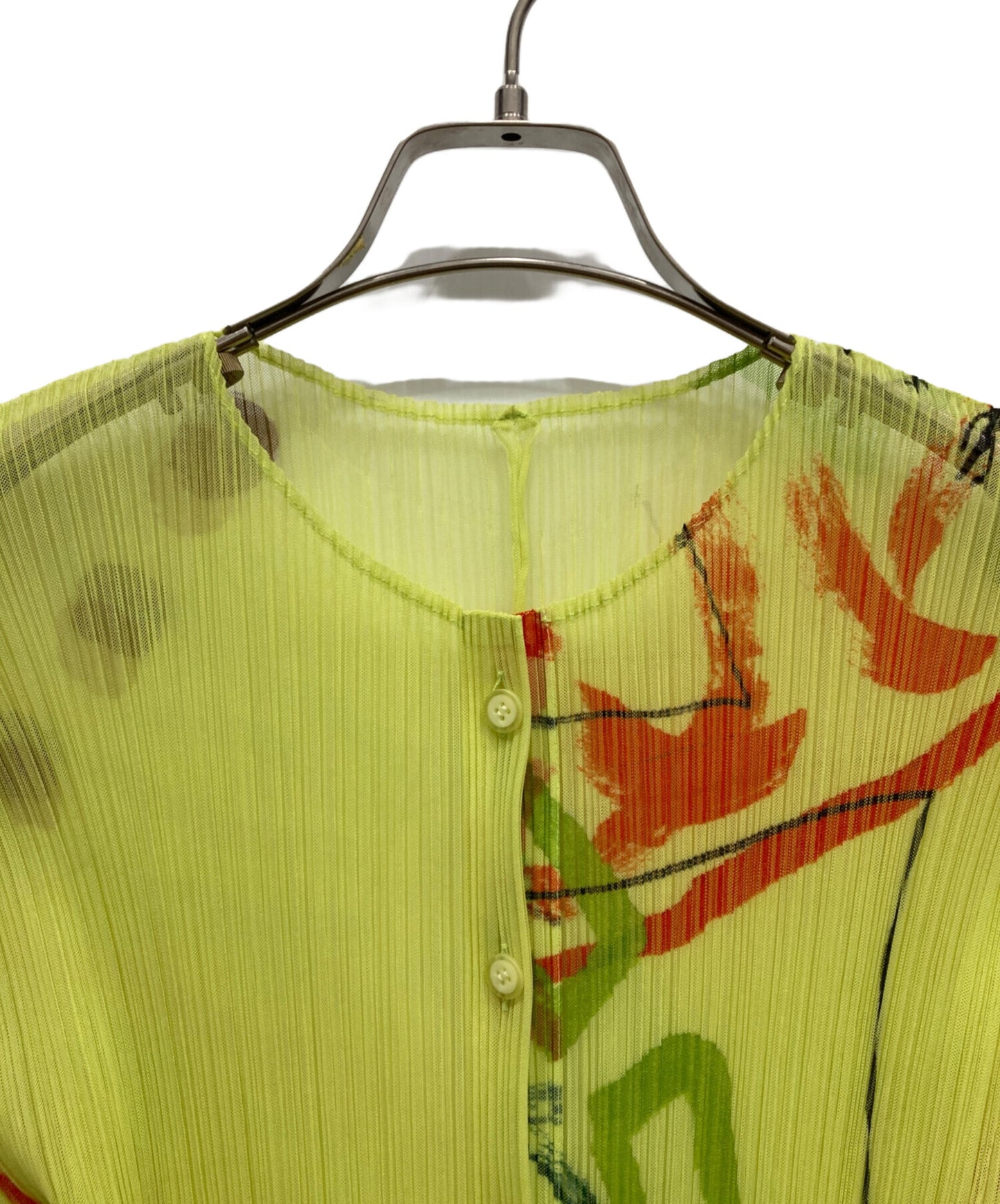 [Pre-owned] PLEATS PLEASE Transfer pleated blouse PP12-JJ426