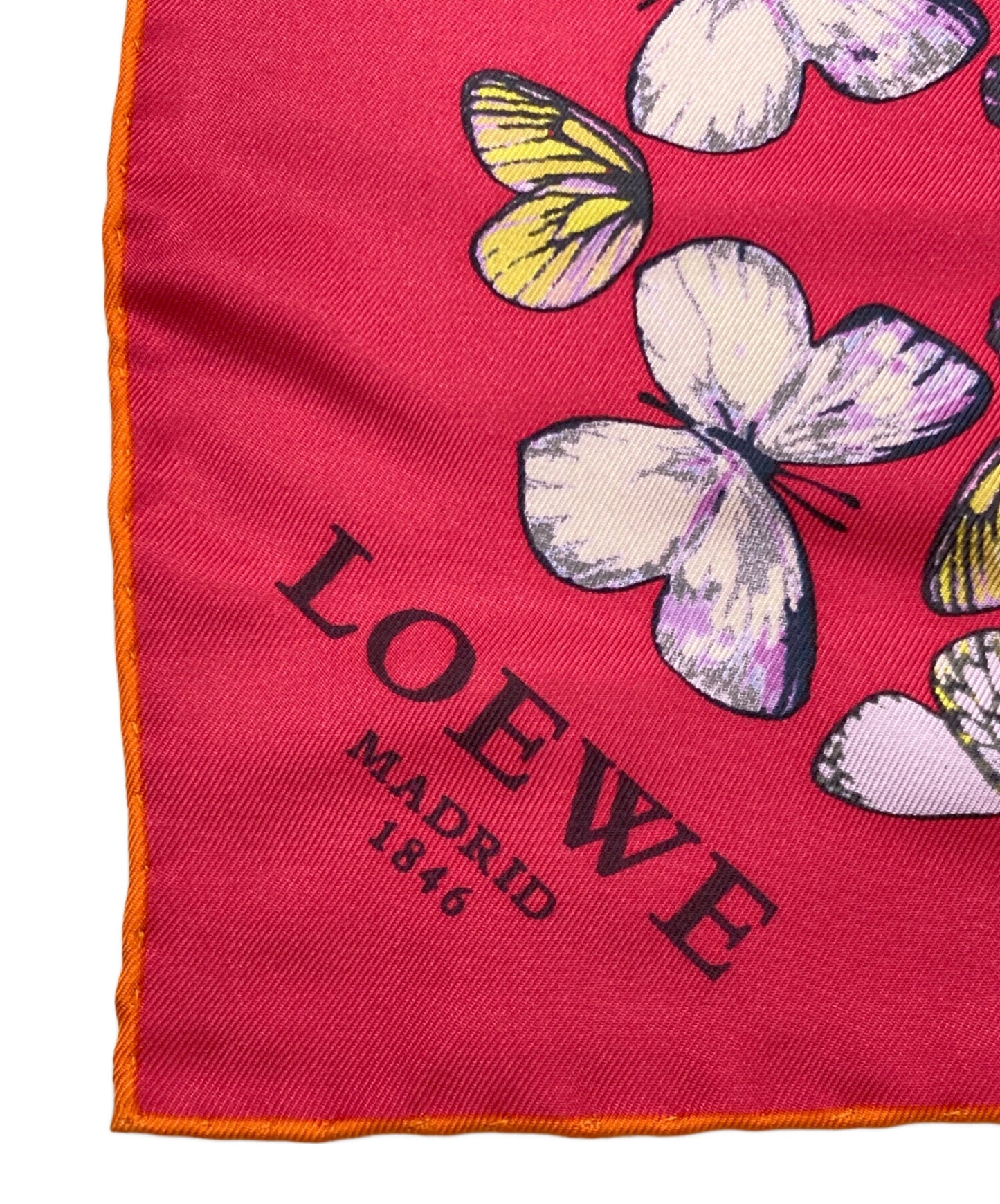 [Pre-owned] LOEWE Butterfly silk scarf