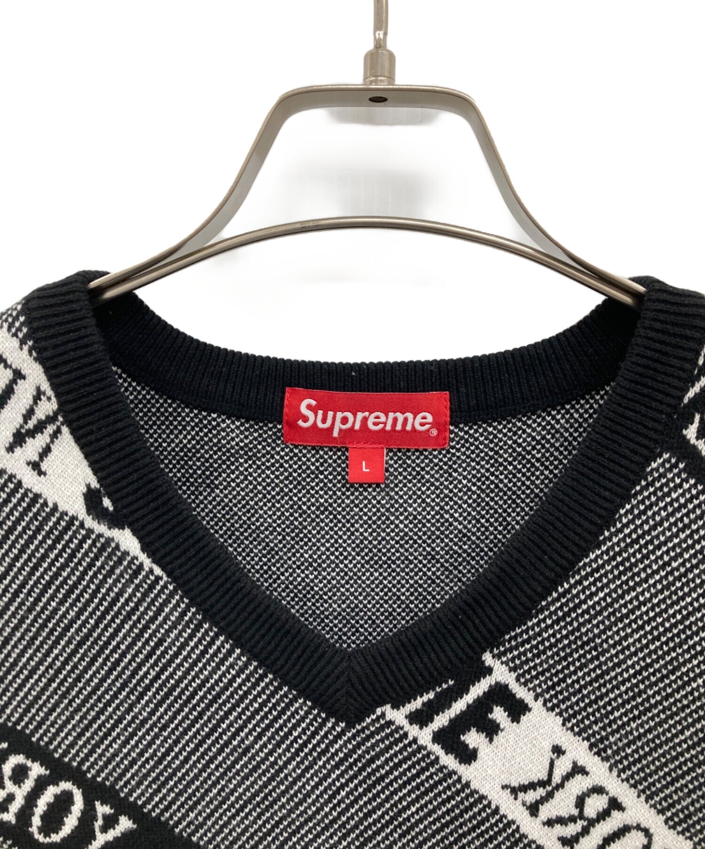 [Pre-owned] SUPREME 22SS Stripe Sweater Vest/Stripe Knit Vest/Vest