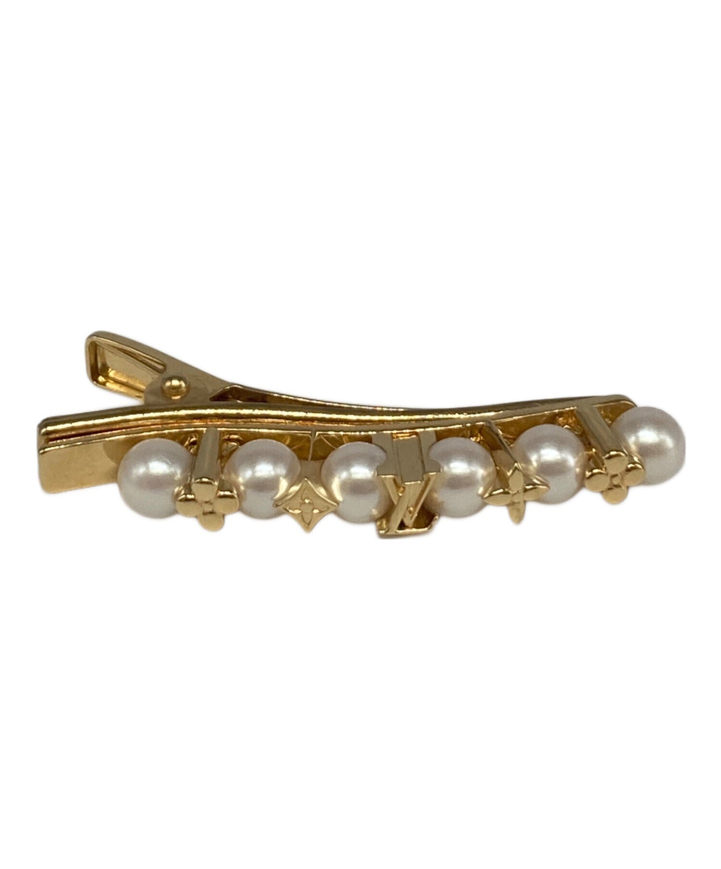 [Pre-owned] LOUIS VUITTON Barrette Minigram Pearl/Hair accessory M01373