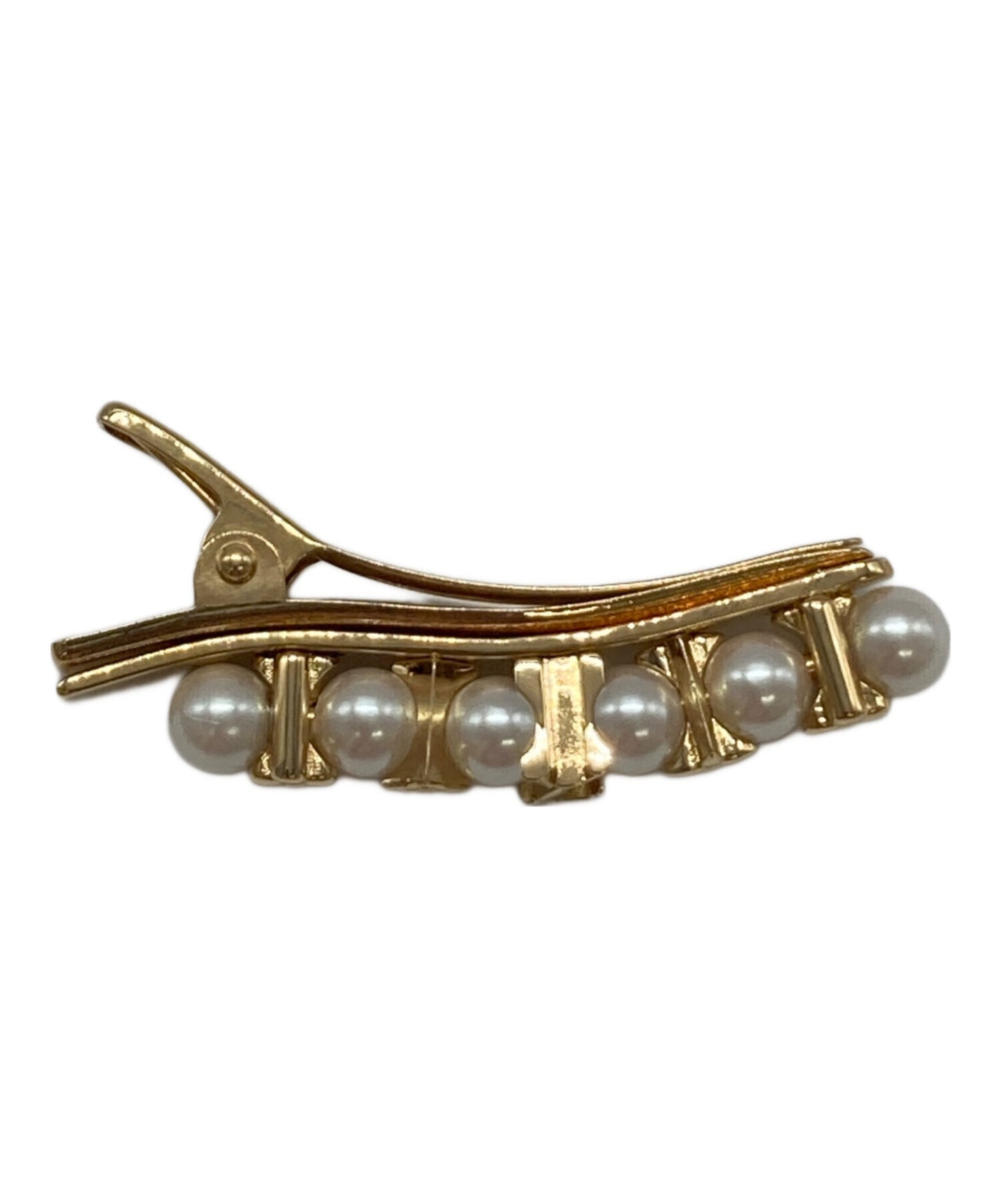 [Pre-owned] LOUIS VUITTON Barrette Minigram Pearl/Hair accessory M01373
