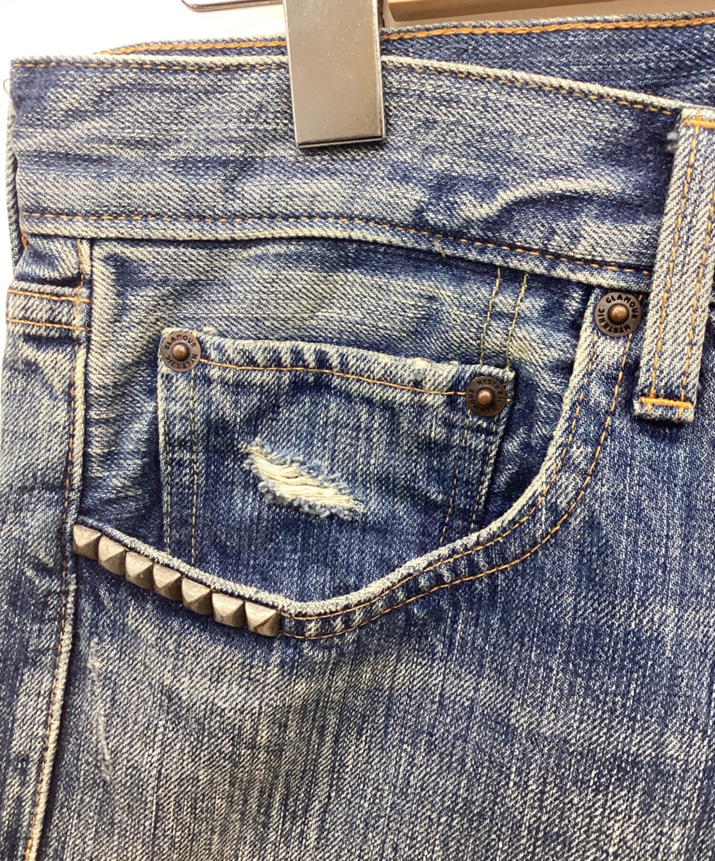 [Pre-owned] Hysteric Glamour Studded denim pants 02243AP55