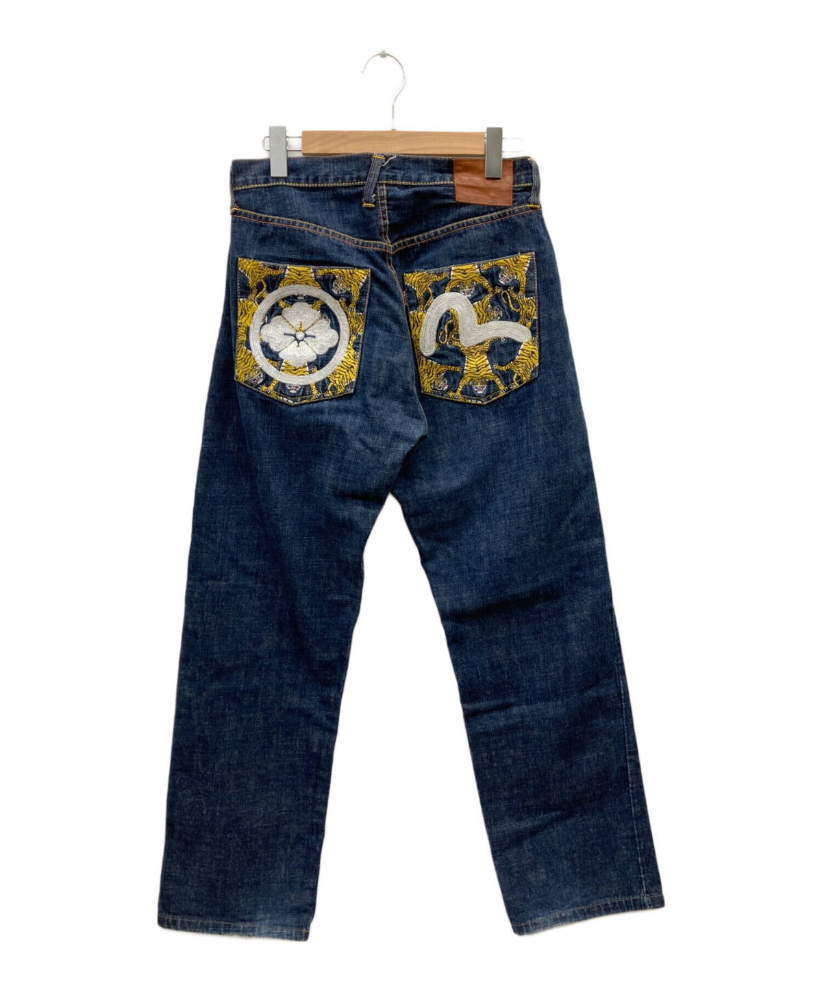 [Pre-owned] EVISU Denim Pants with Family Crest Embroidery