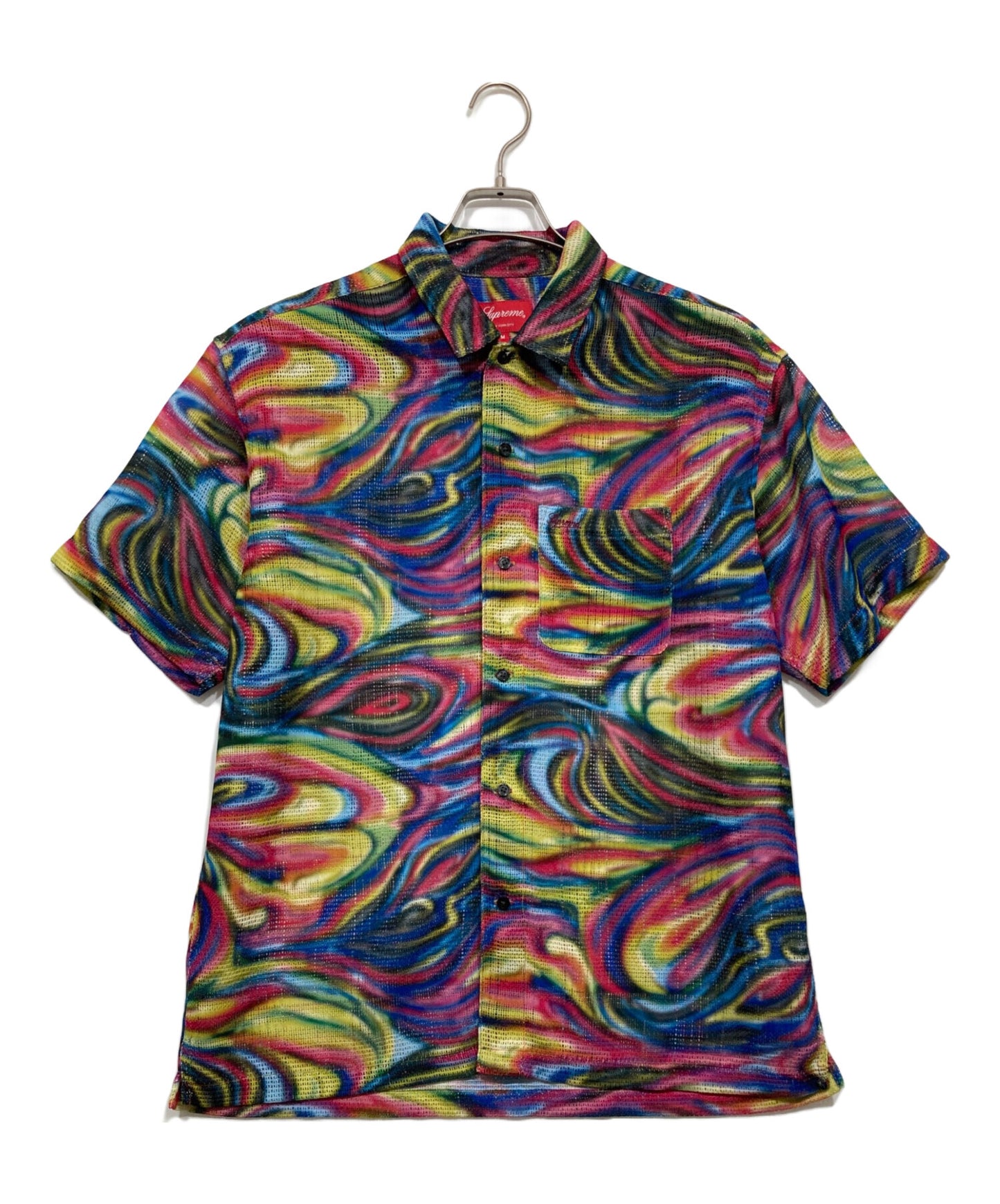 [Pre-owned] SUPREME Mesh Stripe S/S Shirt