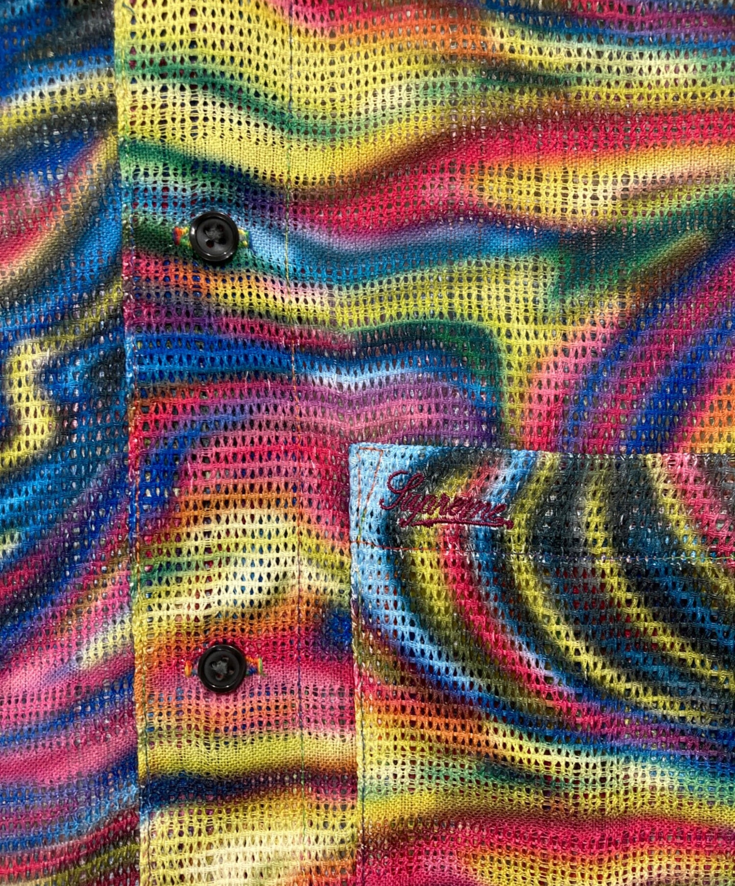 [Pre-owned] SUPREME Mesh Stripe S/S Shirt