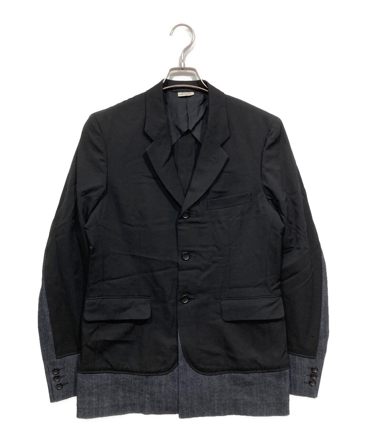 [Pre-owned] COMME des GARCONS HOMME PLUS  EVER GREEN Wool Gabardine Denim Docking Tailored Jacket PQ-J208