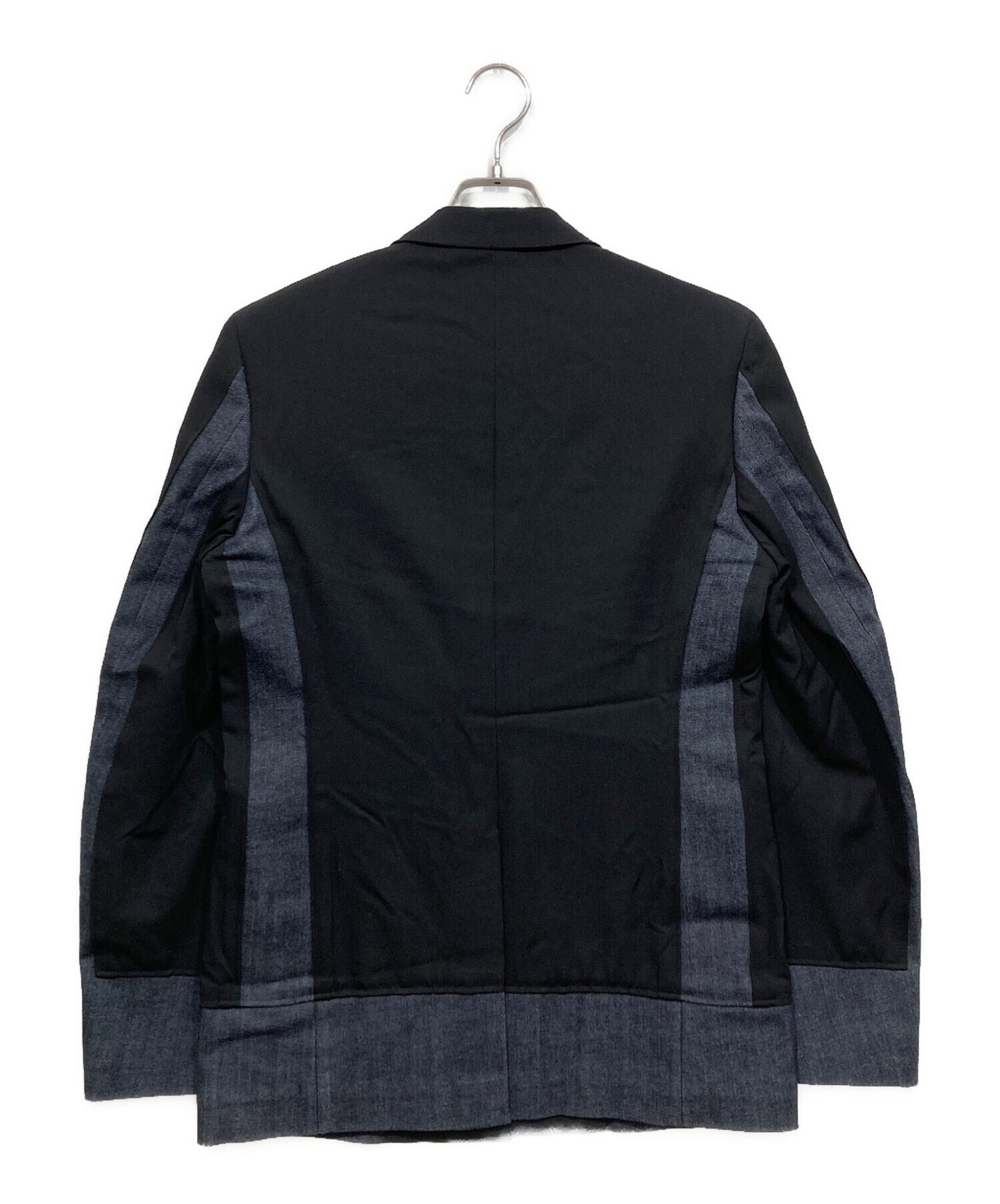 [Pre-owned] COMME des GARCONS HOMME PLUS  EVER GREEN Wool Gabardine Denim Docking Tailored Jacket PQ-J208